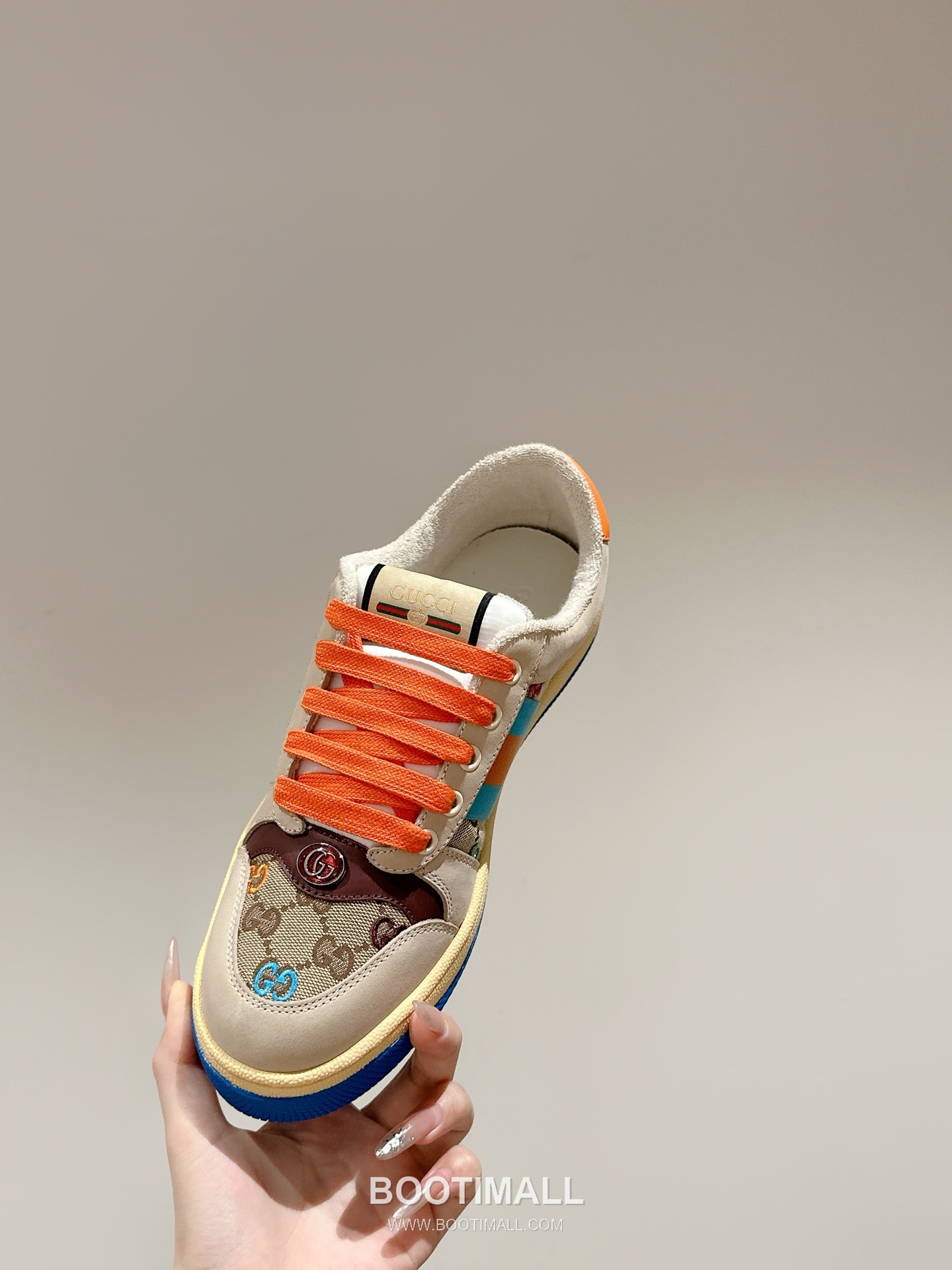 Gucci GG Distressed Sneaker Calfskin Leather, TPU Sole Black Shoes 구찌 GG 빈티지 스니커즈 소가죽, TPU 밑창 블랙 신발 5