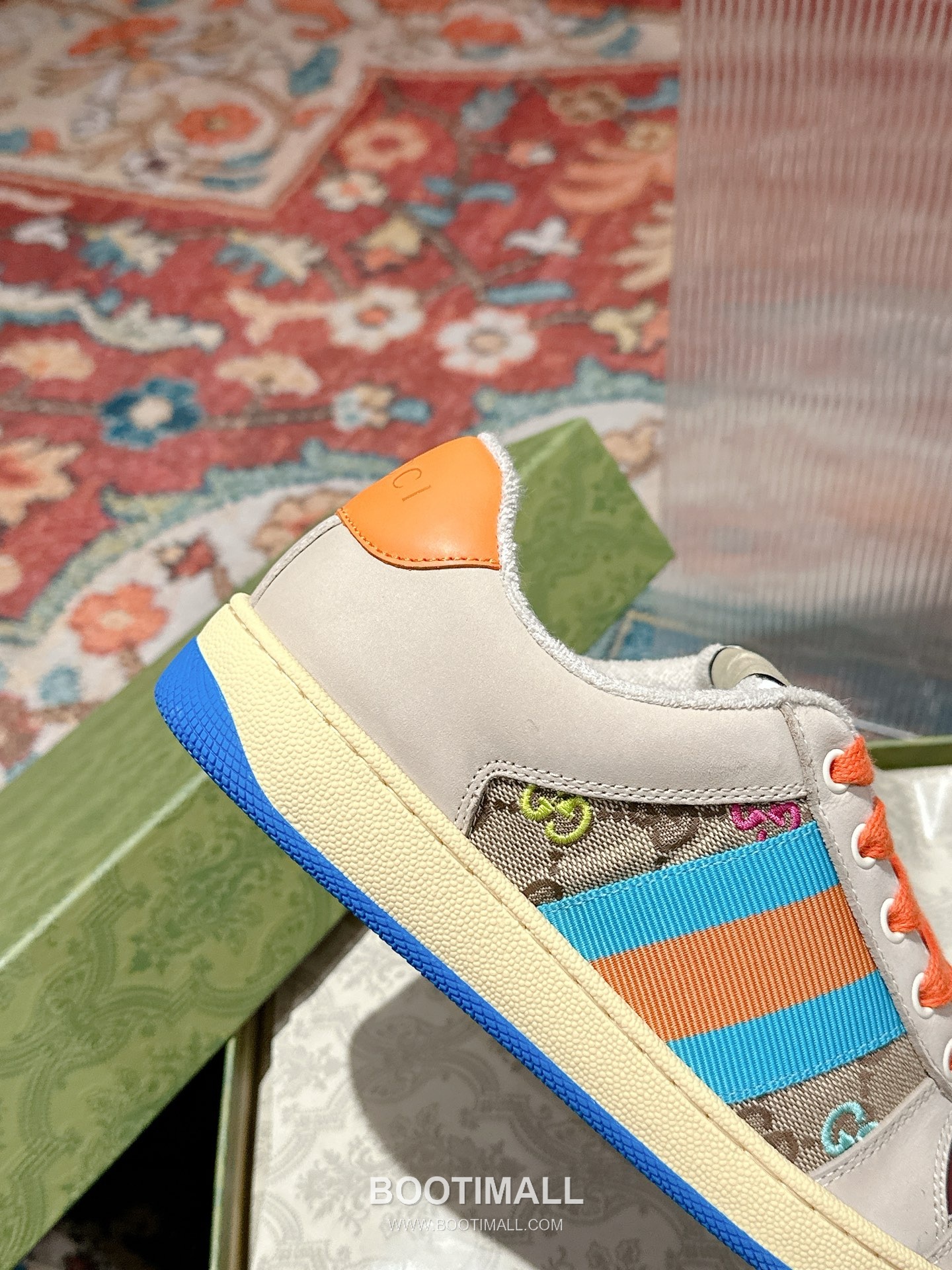 Gucci GG Distressed Sneaker Calfskin Leather, TPU Sole Black Shoes 구찌 GG 빈티지 스니커즈 소가죽, TPU 밑창 블랙 신발 6