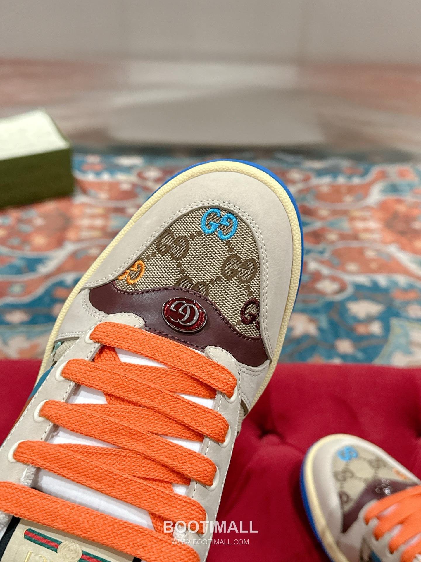 Gucci GG Distressed Sneaker Calfskin Leather, TPU Sole Black Shoes 구찌 GG 빈티지 스니커즈 소가죽, TPU 밑창 블랙 신발 7