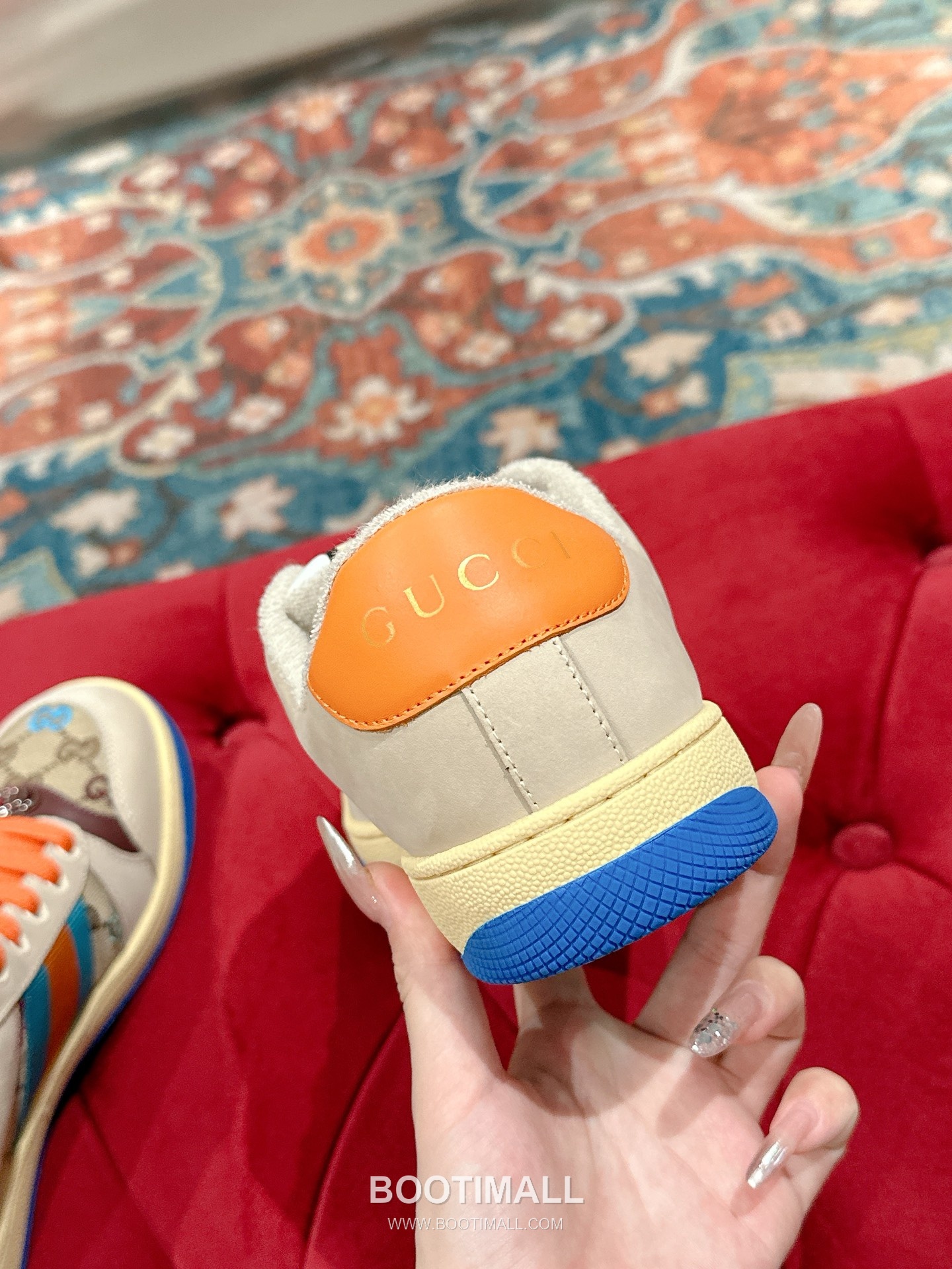 Gucci GG Distressed Sneaker Calfskin Leather, TPU Sole Black Shoes 구찌 GG 빈티지 스니커즈 소가죽, TPU 밑창 블랙 신발 9