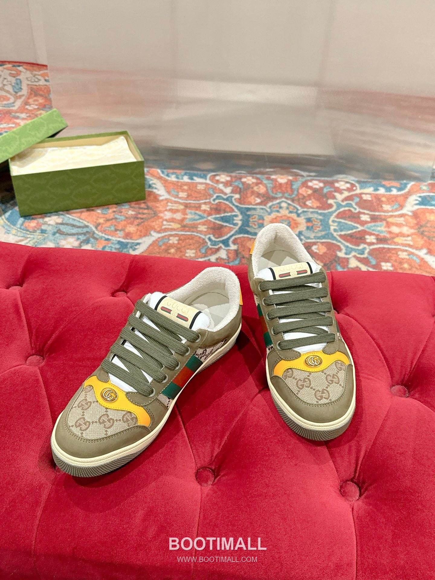 Gucci GG Vintage Sneakers Calfskin leather, Swarovski crystals, TPU sole Beige Shoes 구찌 GG 빈티지 스니커즈 송아지가죽, 스와로브스키 크리스탈, TPU 밑창 베이지 신발 5