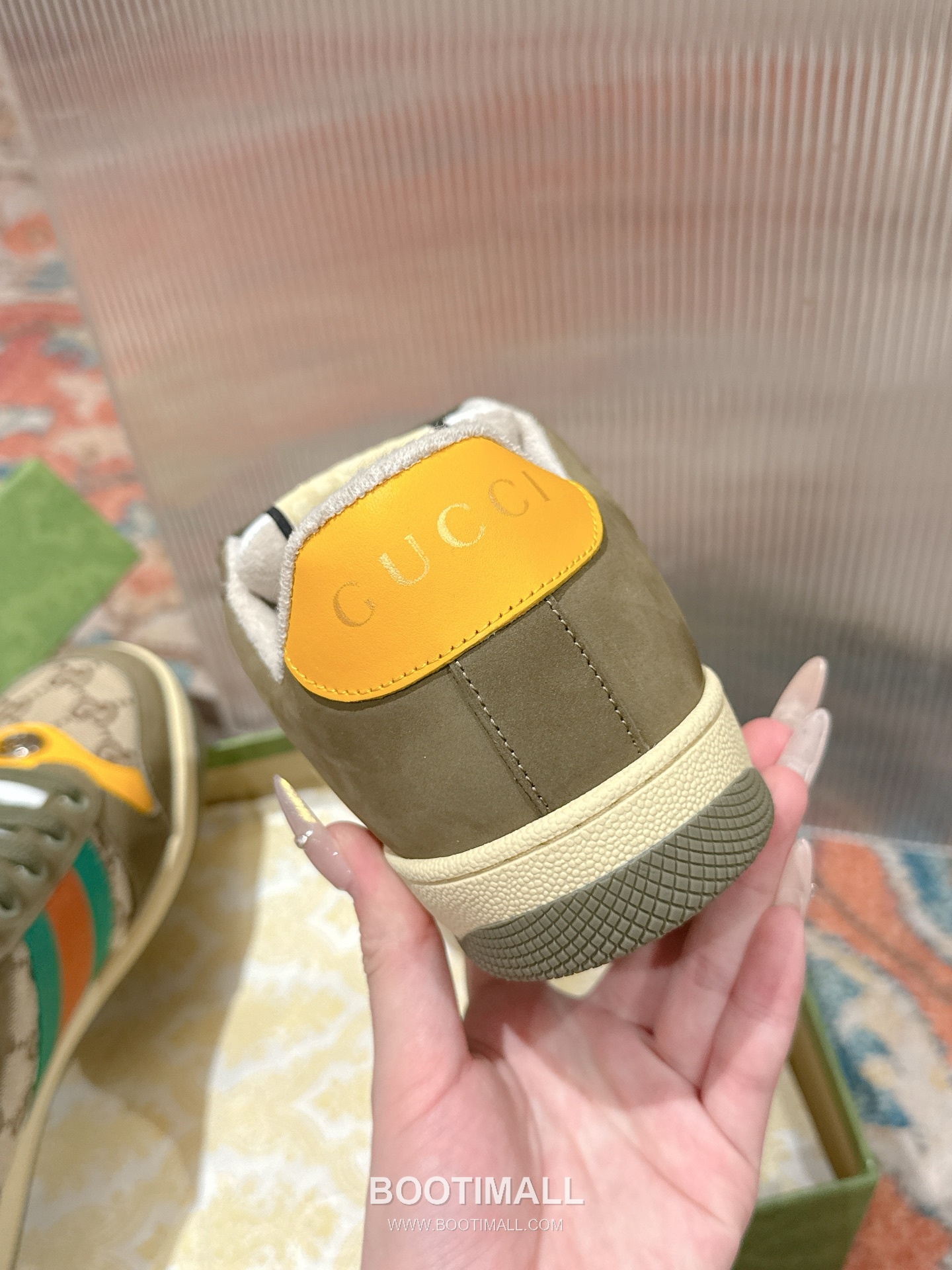 Gucci GG Vintage Sneakers Calfskin leather, Swarovski crystals, TPU sole Beige Shoes 구찌 GG 빈티지 스니커즈 송아지가죽, 스와로브스키 크리스탈, TPU 밑창 베이지 신발 6