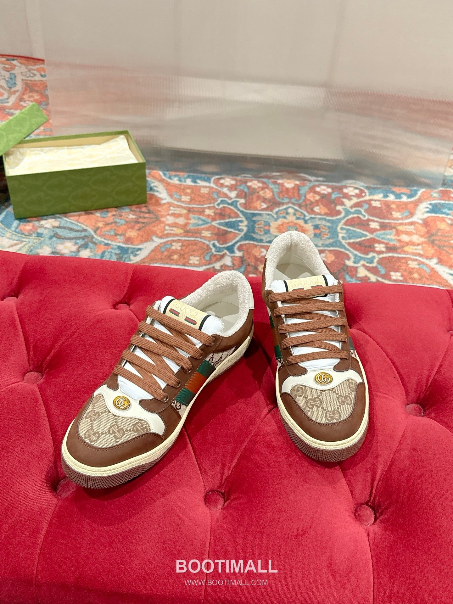 Gucci GG Vintage Sneakers Calfskin leather, Swarovski crystals, TPU sole Beige Shoes 구찌 GG 빈티지 스니커즈 송아지가죽, 스와로브스키 크리스탈, TPU 밑창 베이지 신발 5