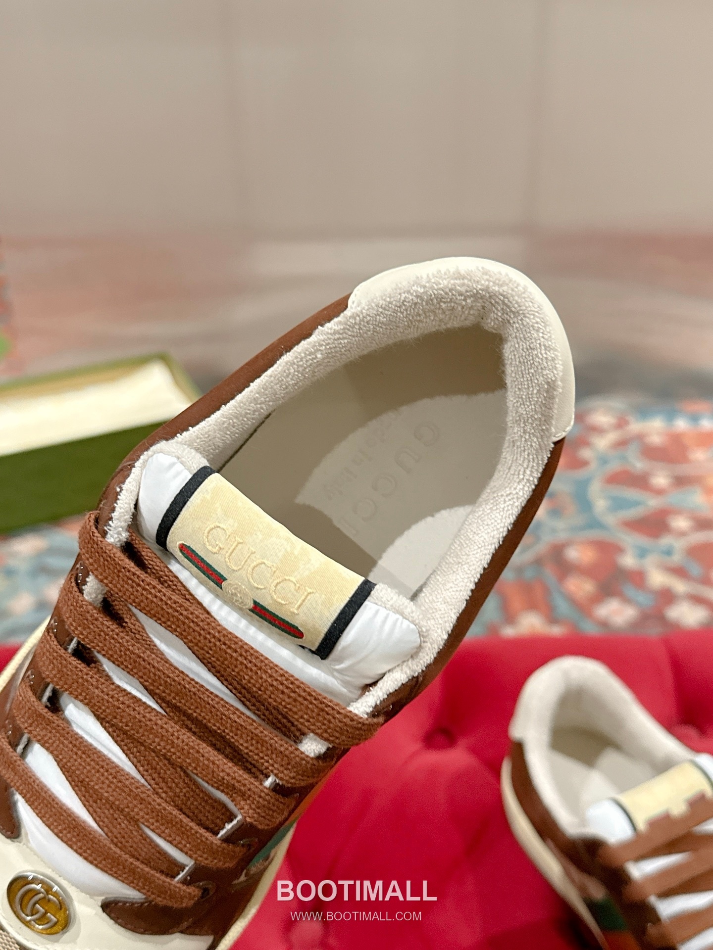 Gucci GG Vintage Sneakers Calfskin leather, Swarovski crystals, TPU sole Beige Shoes 구찌 GG 빈티지 스니커즈 송아지가죽, 스와로브스키 크리스탈, TPU 밑창 베이지 신발 7