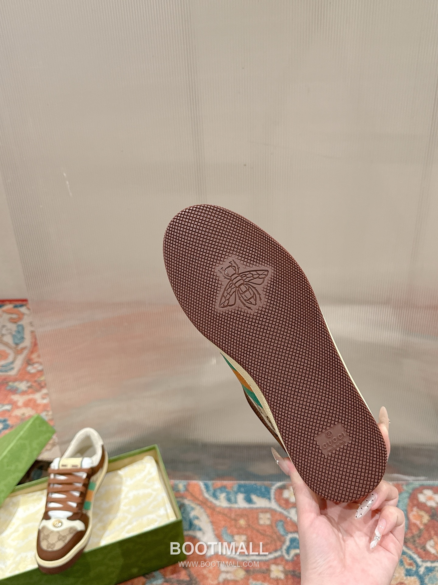 Gucci GG Vintage Sneakers Calfskin leather, Swarovski crystals, TPU sole Beige Shoes 구찌 GG 빈티지 스니커즈 송아지가죽, 스와로브스키 크리스탈, TPU 밑창 베이지 신발 8