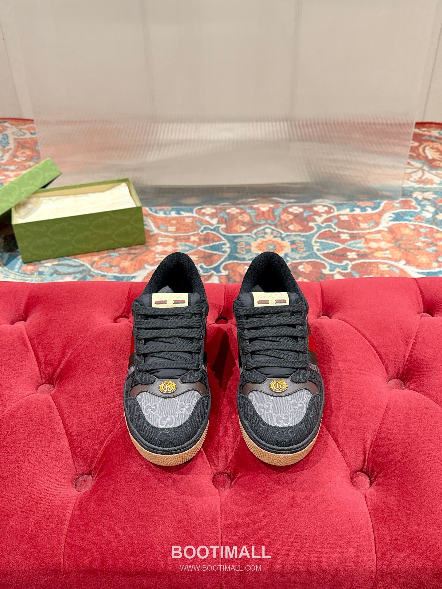 Gucci GG Vintage Sneakers Calfskin leather, Swarovski crystals, TPU sole Beige Shoes 구찌 GG 빈티지 스니커즈 송아지가죽, 스와로브스키 크리스탈, TPU 밑창 베이지 신발 1