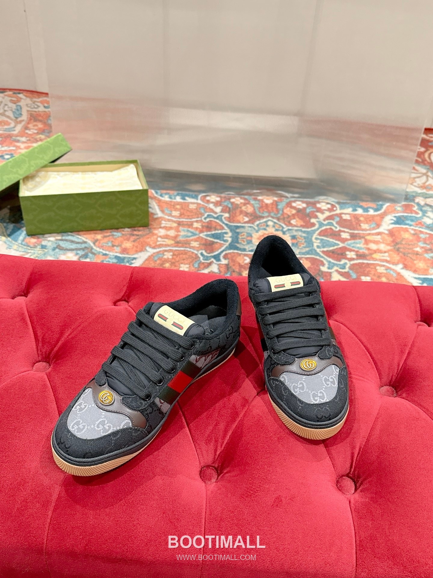 Gucci GG Vintage Sneakers Calfskin leather, Swarovski crystals, TPU sole Beige Shoes 구찌 GG 빈티지 스니커즈 송아지가죽, 스와로브스키 크리스탈, TPU 밑창 베이지 신발 5