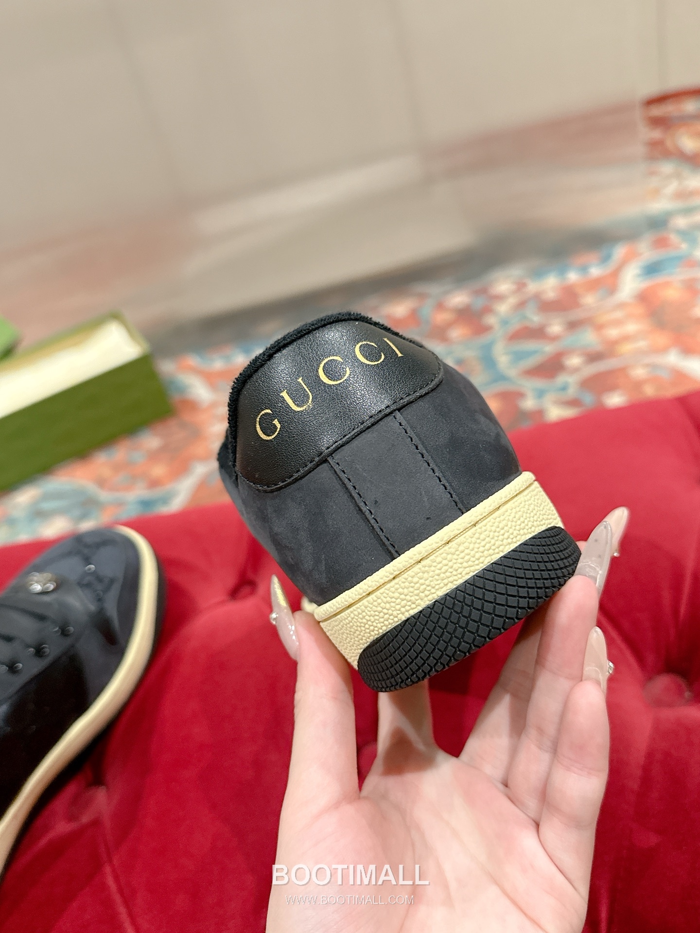 Gucci GG Vintage Sneaker Leather, Swarovski Crystal, TPU Sole Beige Shoes 구찌 GG 빈티지 스니커즈 가죽, 스와로브스키 크리스탈, TPU 밑창 베이지 신발 7
