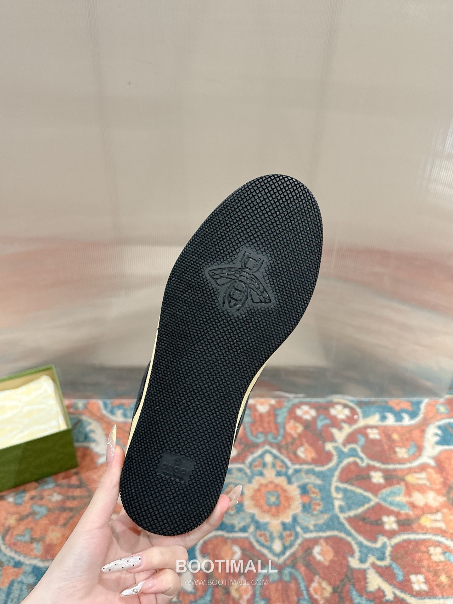 Gucci GG Vintage Sneaker Leather, Swarovski Crystal, TPU Sole Beige Shoes 구찌 GG 빈티지 스니커즈 가죽, 스와로브스키 크리스탈, TPU 밑창 베이지 신발 8