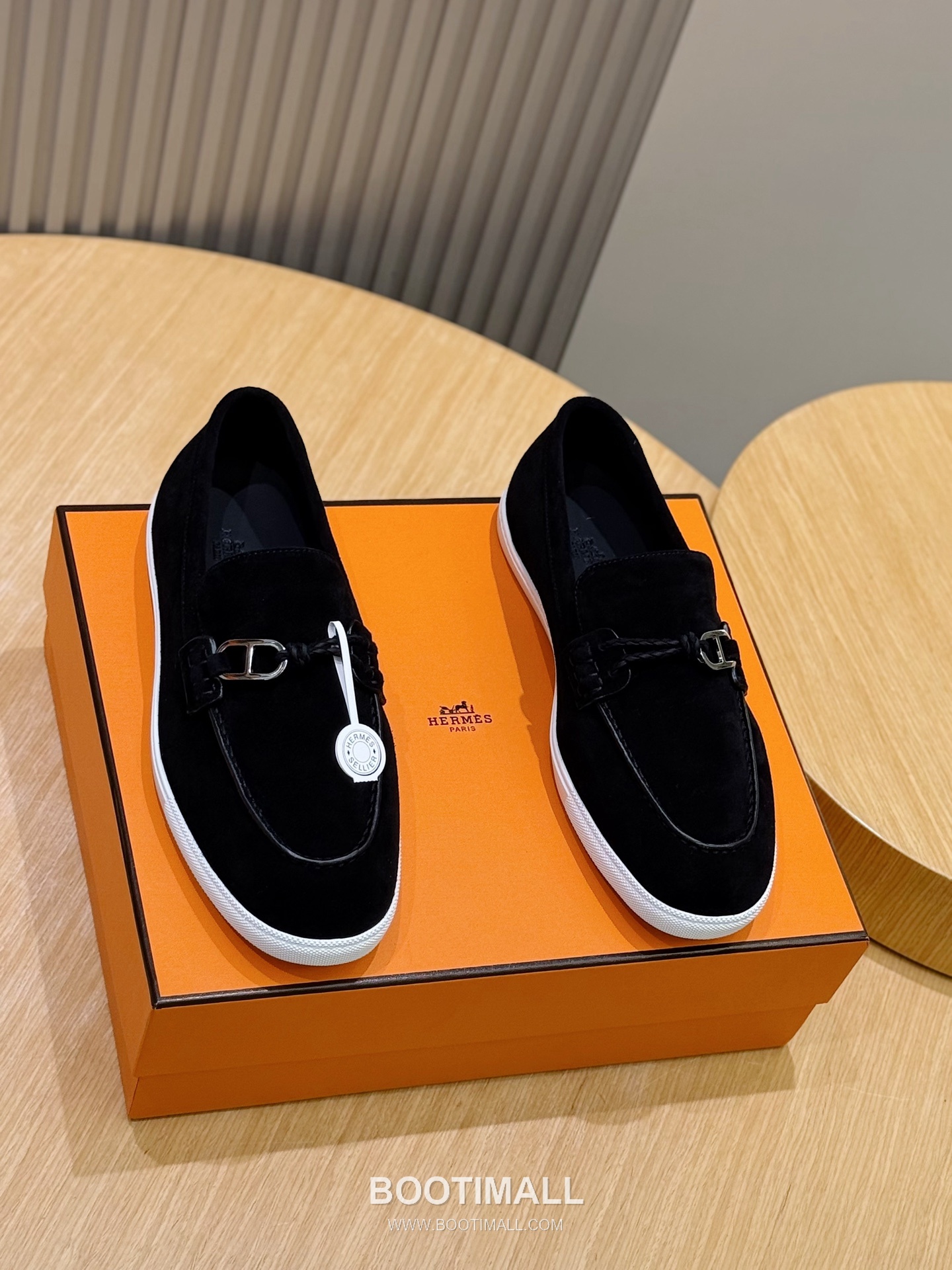 Hermes Like Loafer Calfskin Leather, Canvas Brown 에르메스 라이크 로퍼 송아지가죽, 캔버스 브라운 1