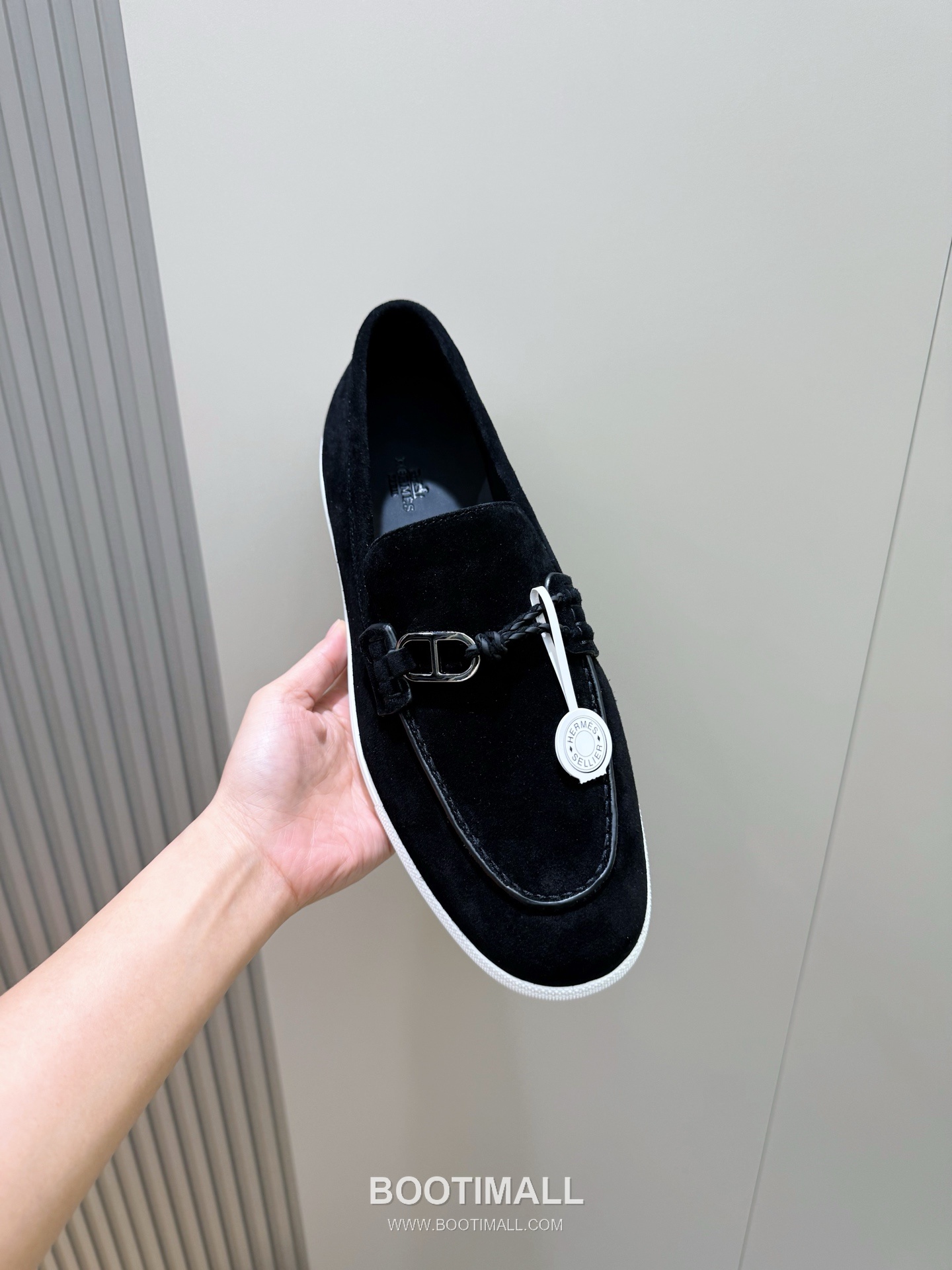 Hermes Like Loafer Calfskin Leather, Canvas Brown 에르메스 라이크 로퍼 송아지가죽, 캔버스 브라운 4