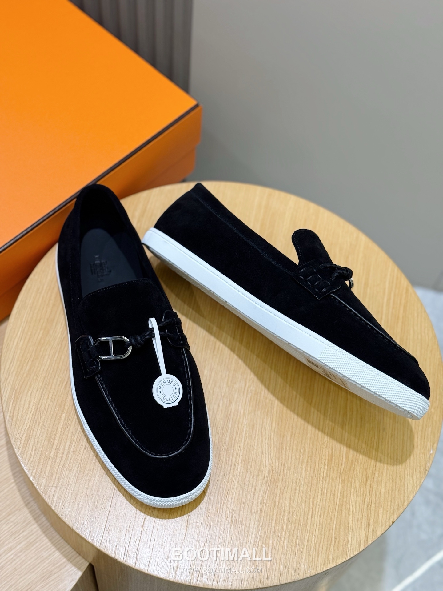 Hermes Like Loafer Calfskin Leather, Canvas Brown 에르메스 라이크 로퍼 송아지가죽, 캔버스 브라운 7