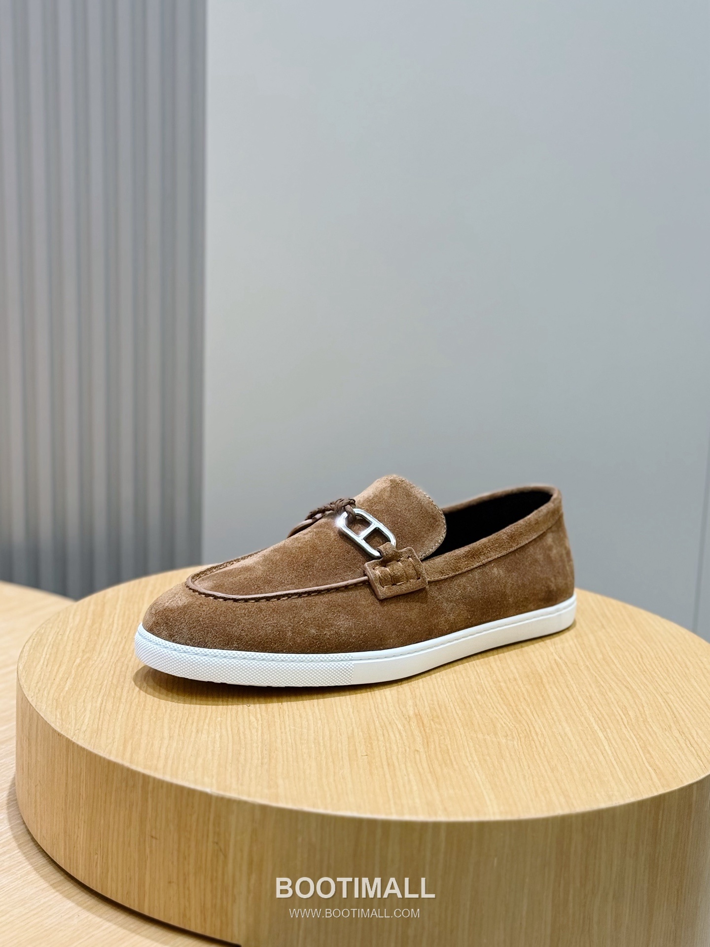Hermes Like Loafer Calfskin Leather, Canvas Brown 에르메스 라이크 로퍼 송아지가죽, 캔버스 브라운 2
