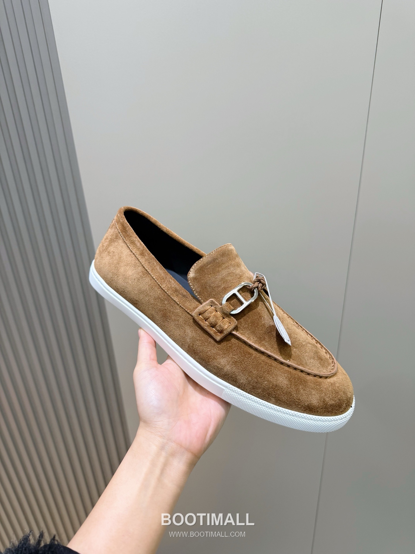 Hermes Like Loafer Calfskin Leather, Canvas Brown 에르메스 라이크 로퍼 송아지가죽, 캔버스 브라운 5