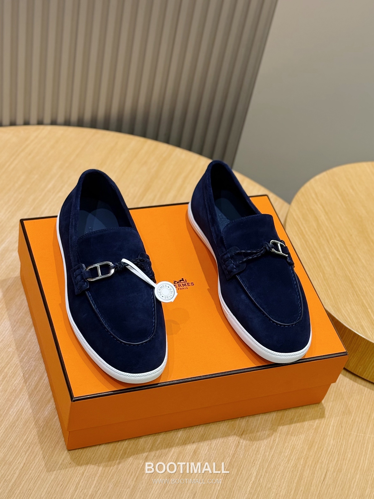 Hermes Like Loafer Calfskin Leather, Canvas Brown 에르메스 라이크 로퍼 송아지가죽, 캔버스 브라운 1