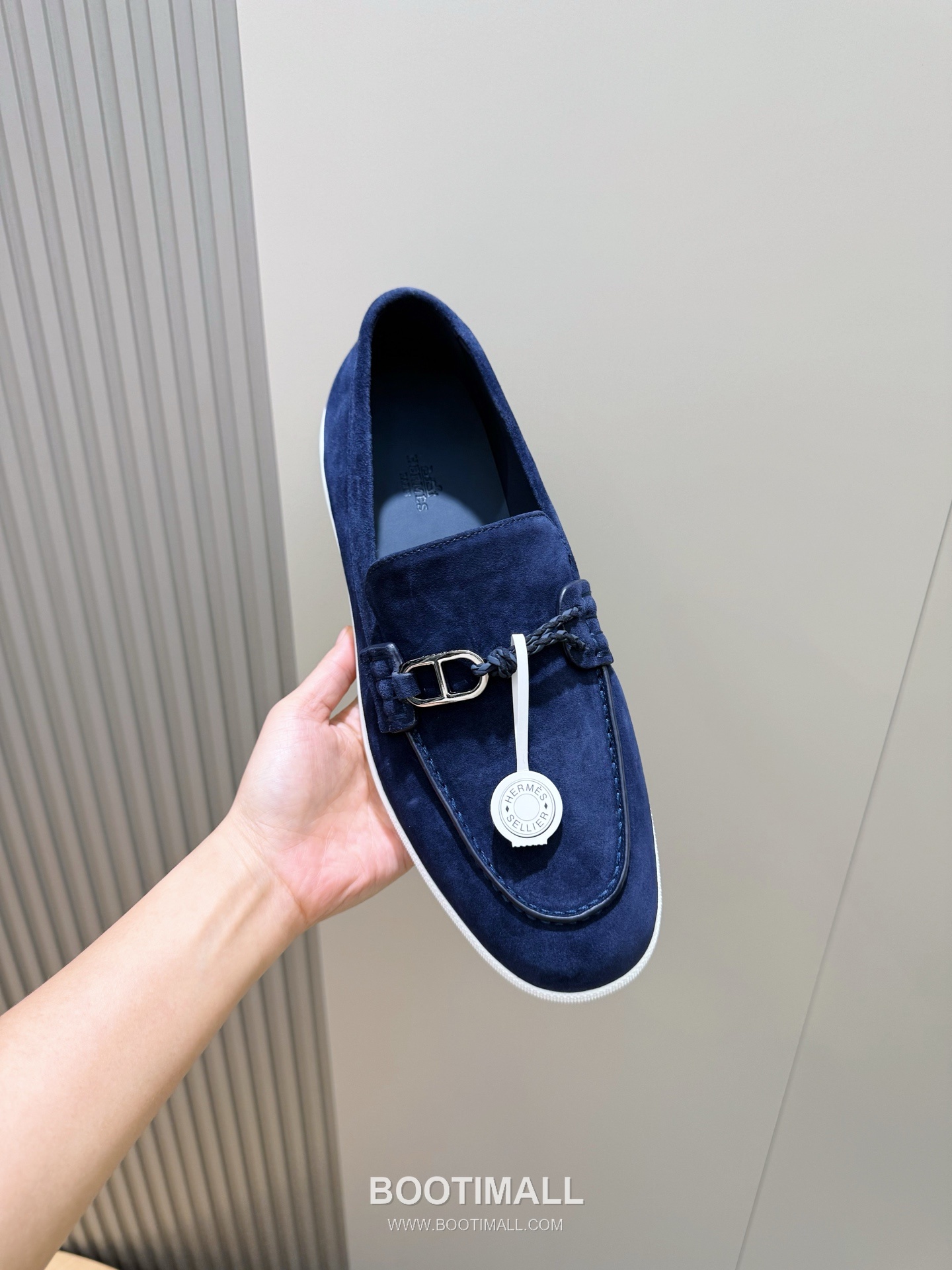 Hermes Like Loafer Calfskin Leather, Canvas Brown 에르메스 라이크 로퍼 송아지가죽, 캔버스 브라운 4