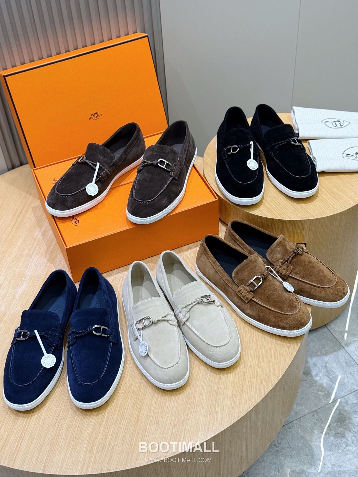 Hermes Like Loafer Calfskin Leather, Canvas Brown 에르메스 라이크 로퍼 송아지가죽, 캔버스 브라운 8