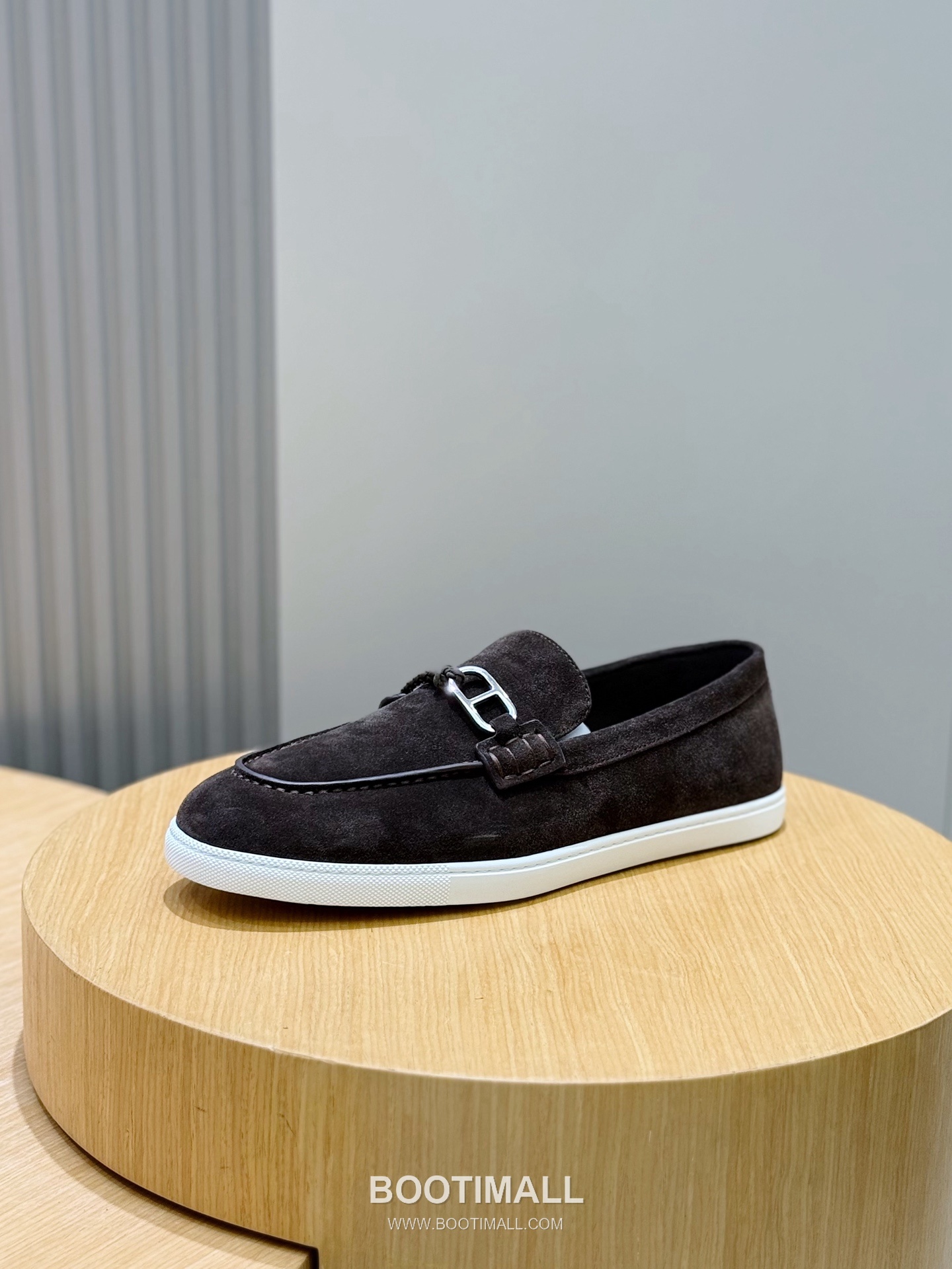Hermes Like Loafer Calfskin Leather, Canvas Brown 에르메스 라이크 로퍼 송아지가죽, 캔버스 브라운 2