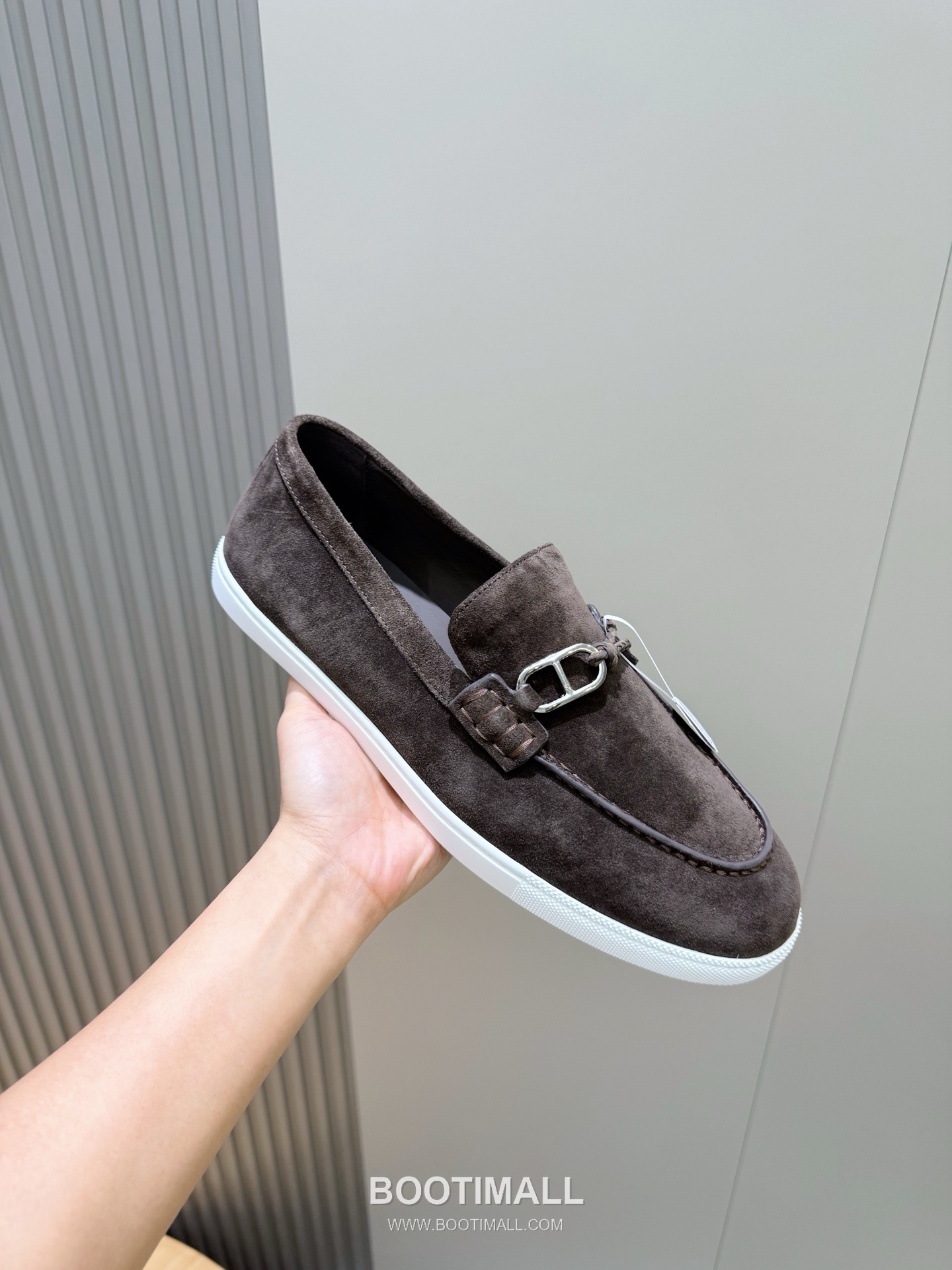 Hermes Like Loafer Calfskin Leather, Canvas Brown 에르메스 라이크 로퍼 송아지가죽, 캔버스 브라운 5