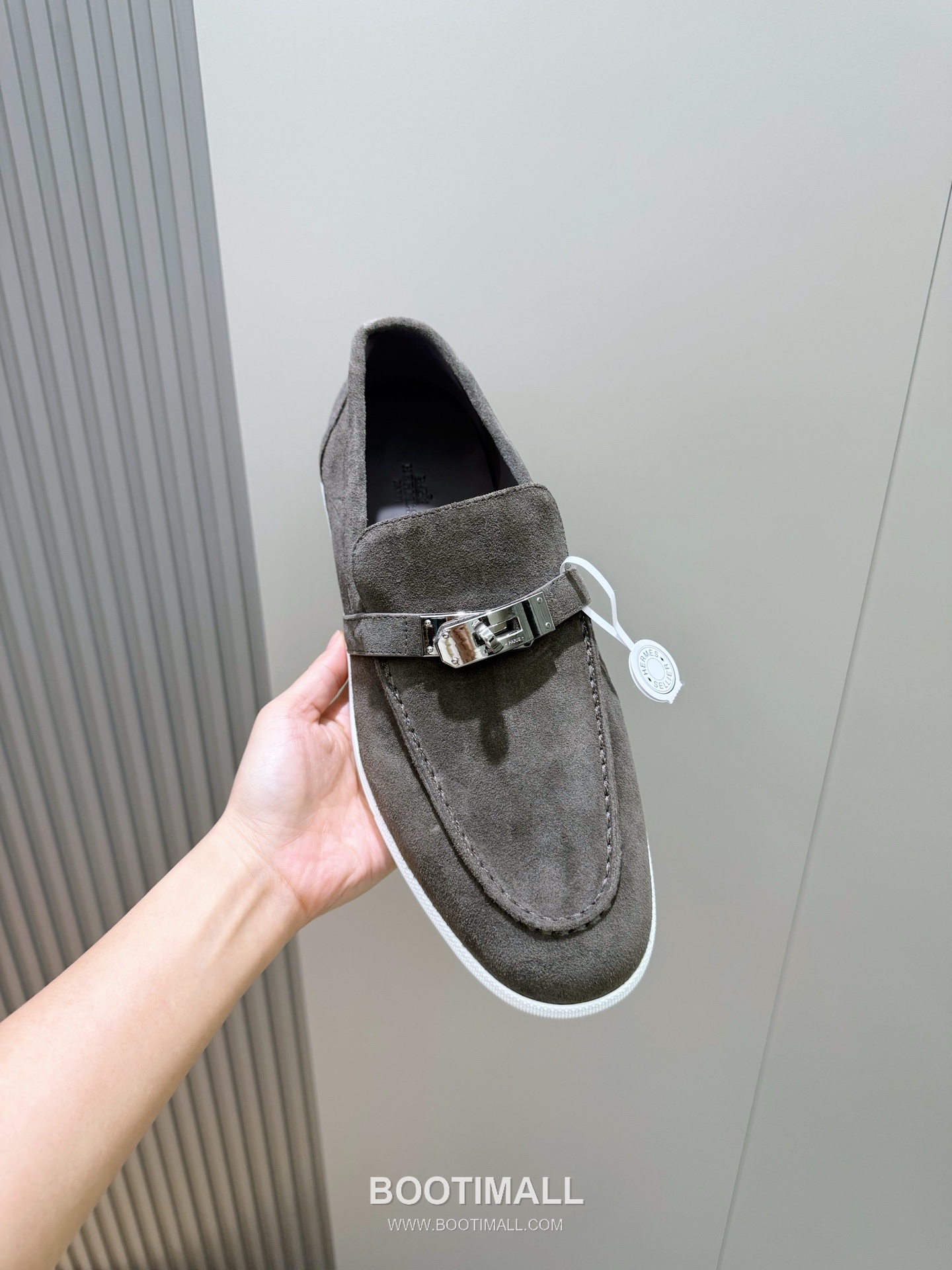 Hermes Like Loafer Calfskin Leather, Canvas Brown 에르메스 라이크 로퍼 송아지가죽, 캔버스 브라운 4