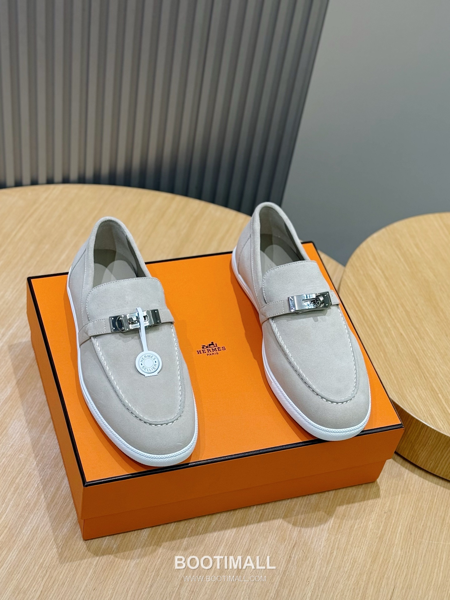 Hermes Like Loafer Calfskin Leather, Canvas Brown 에르메스 라이크 로퍼 송아지가죽, 캔버스 브라운 1