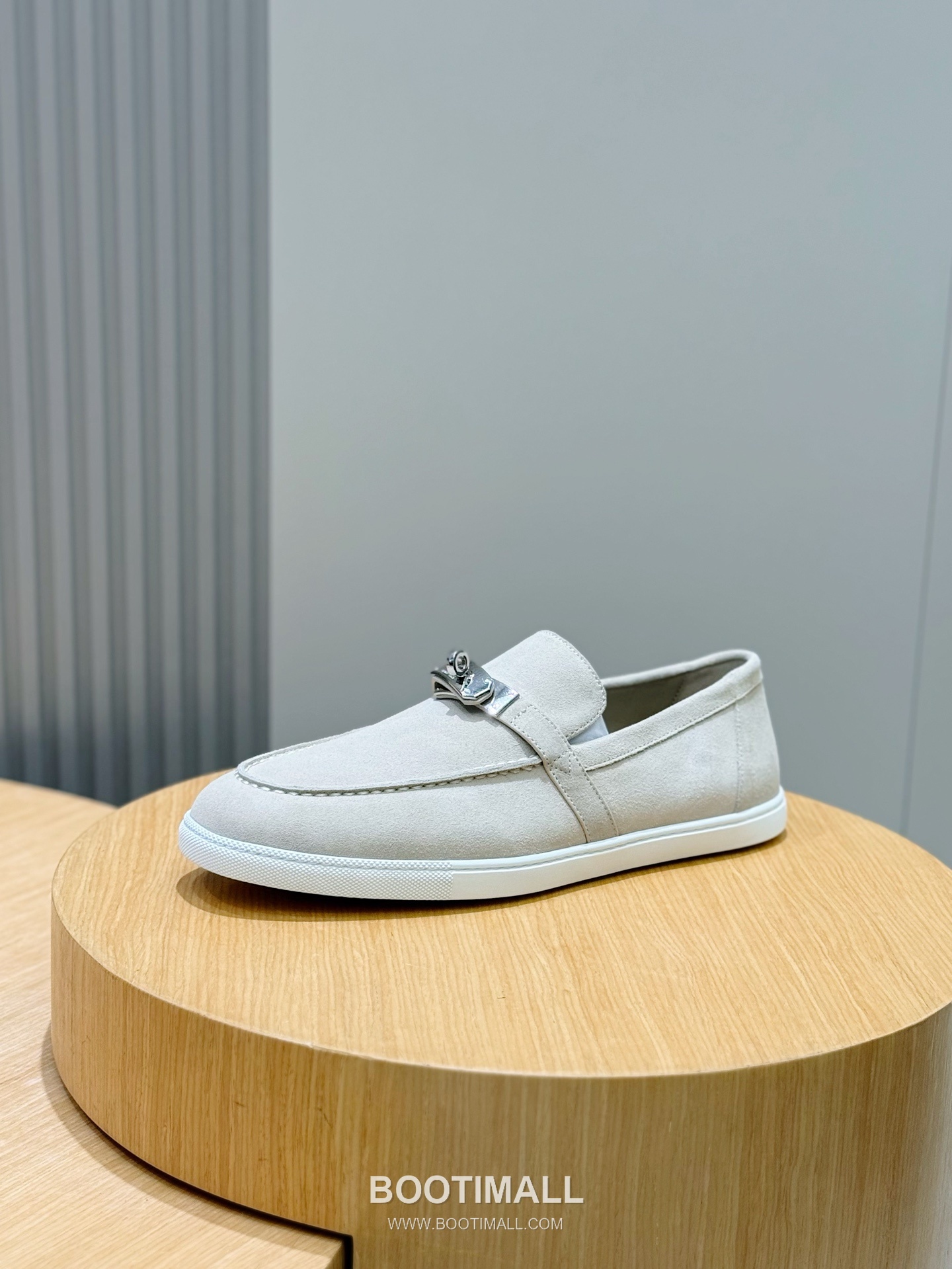 Hermes Like Loafer Calfskin Leather, Canvas Brown 에르메스 라이크 로퍼 송아지가죽, 캔버스 브라운 2