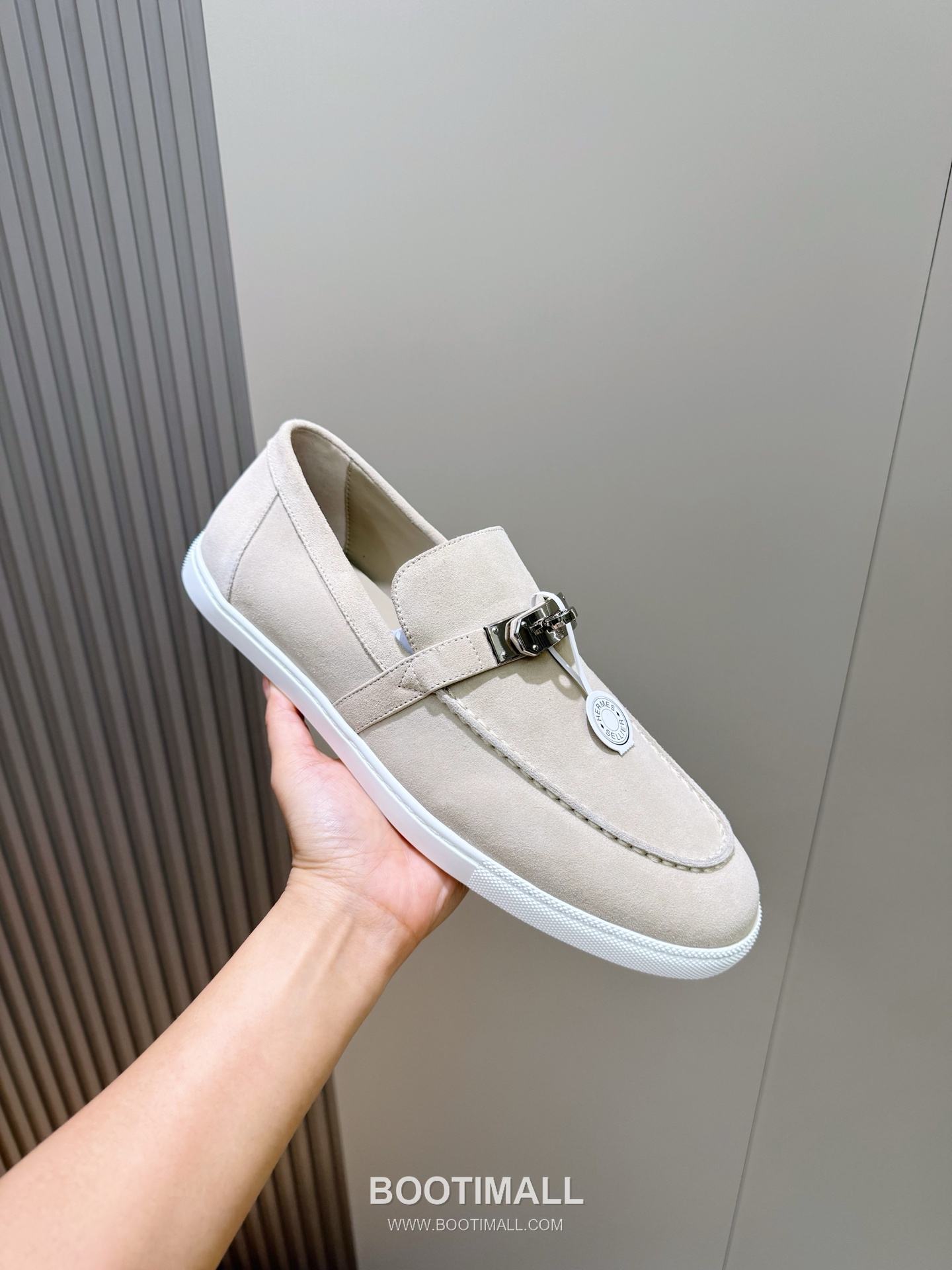 Hermes Like Loafer Calfskin Leather, Canvas Brown 에르메스 라이크 로퍼 송아지가죽, 캔버스 브라운 5
