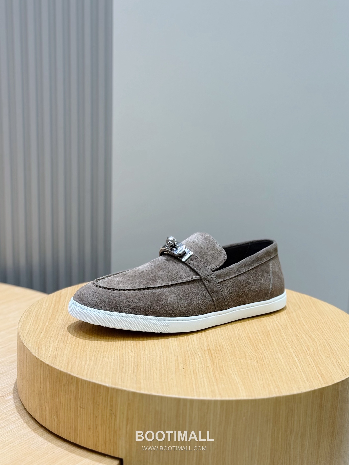 Hermes Like Loafer Calfskin Leather, Canvas Brown 에르메스 라이크 로퍼 송아지가죽, 캔버스 브라운 2