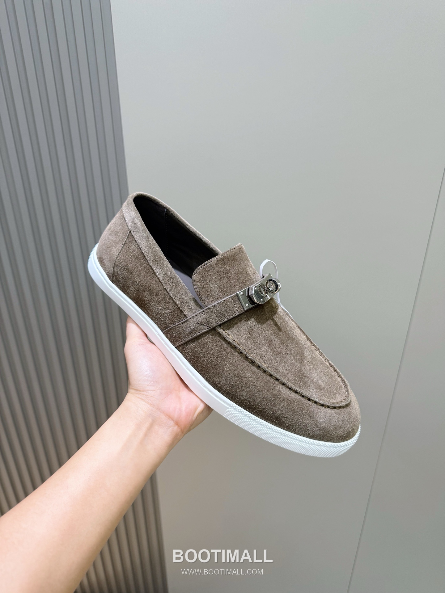 Hermes Like Loafer Calfskin Leather, Canvas Brown 에르메스 라이크 로퍼 송아지가죽, 캔버스 브라운 5