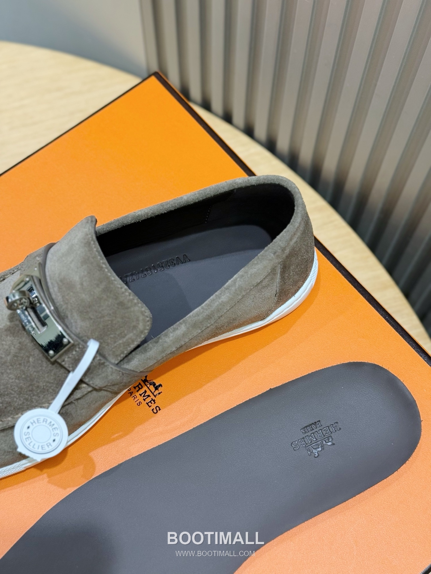 Hermes Like Loafer Calfskin Leather, Canvas Brown 에르메스 라이크 로퍼 송아지가죽, 캔버스 브라운 7