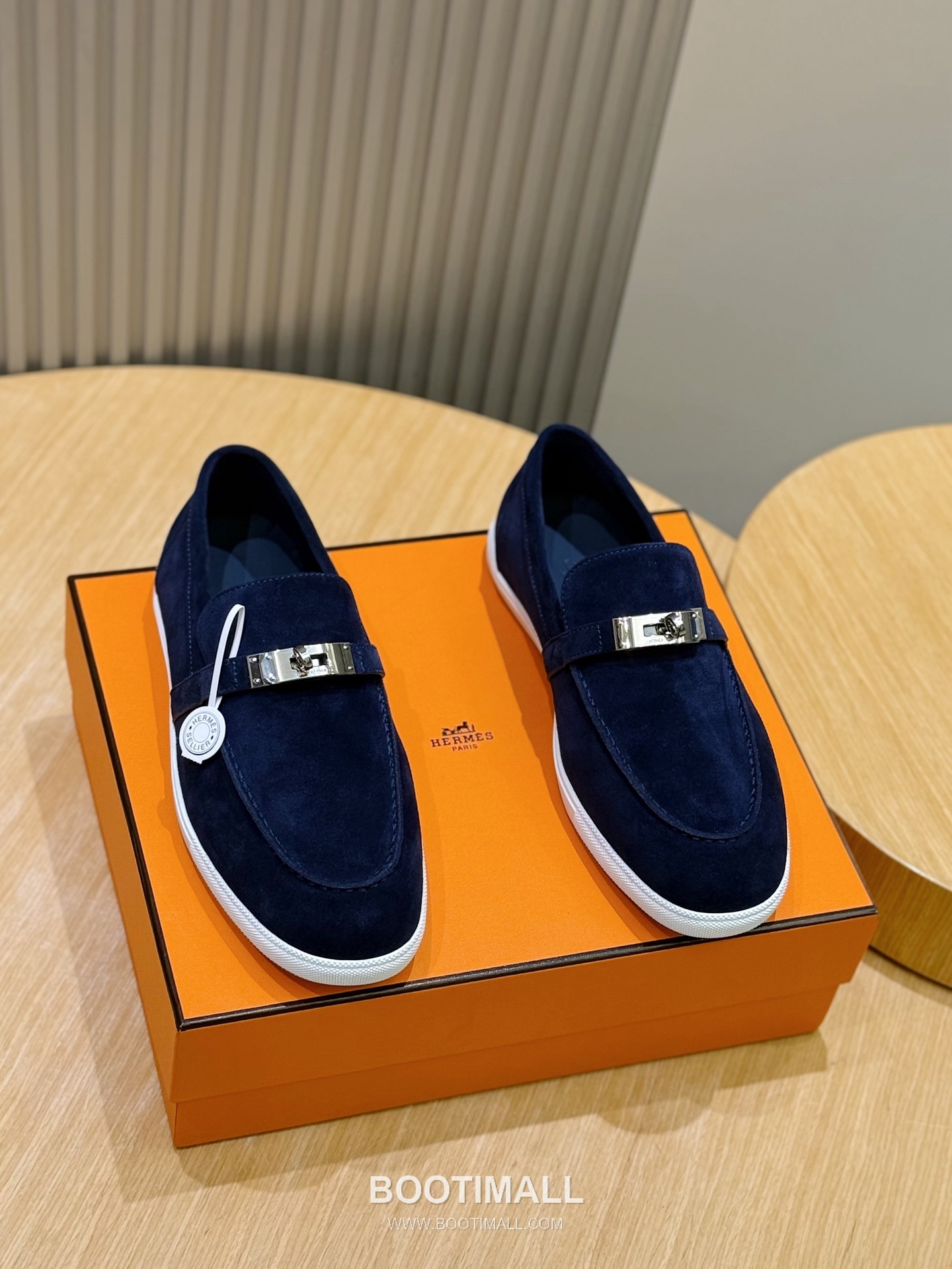 Hermes Like Loafer Calfskin Leather, Canvas Brown 에르메스 라이크 로퍼 송아지가죽, 캔버스 브라운 1