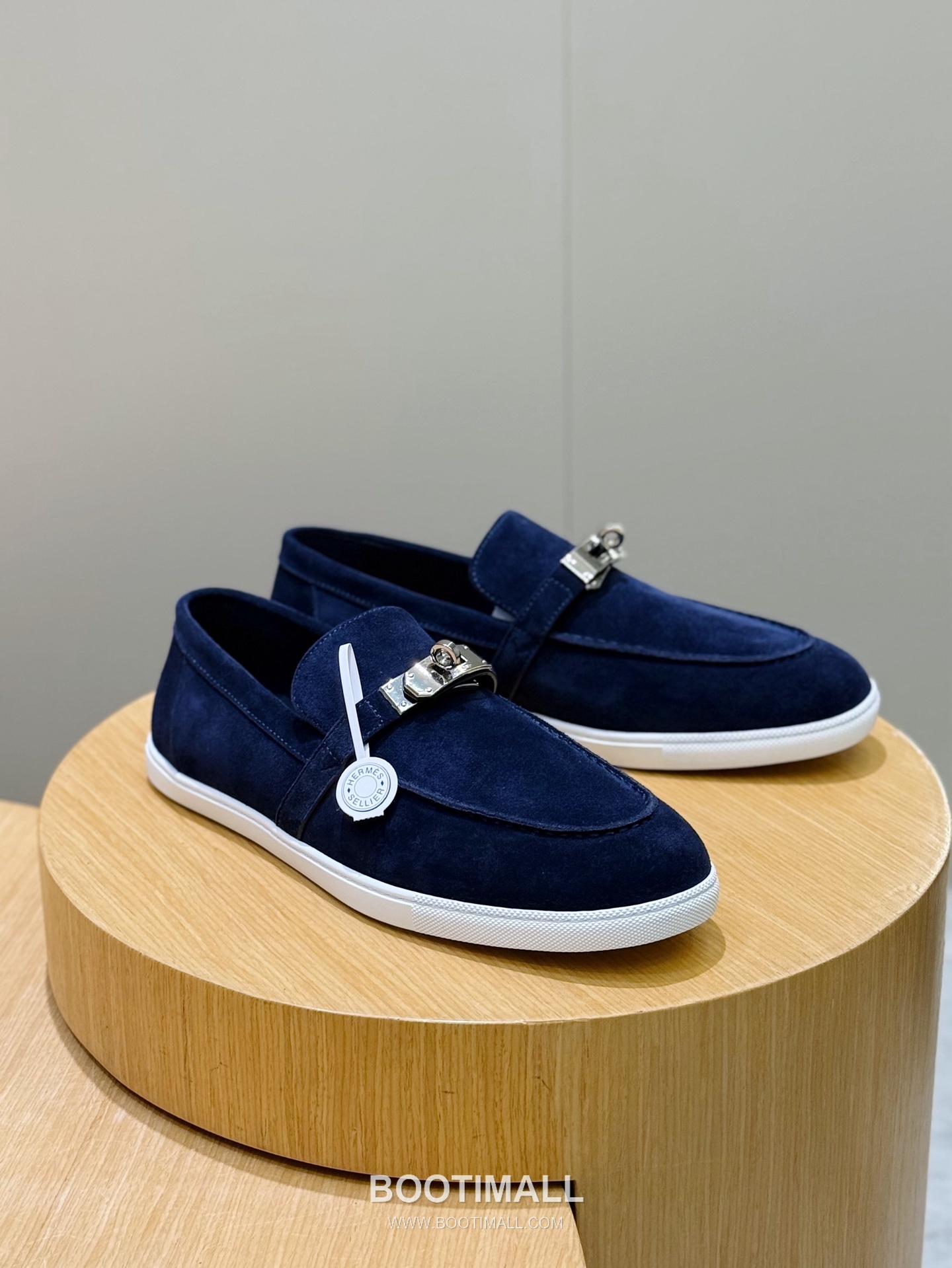 Hermes Like Loafer Calfskin Leather, Canvas Brown 에르메스 라이크 로퍼 송아지가죽, 캔버스 브라운 3