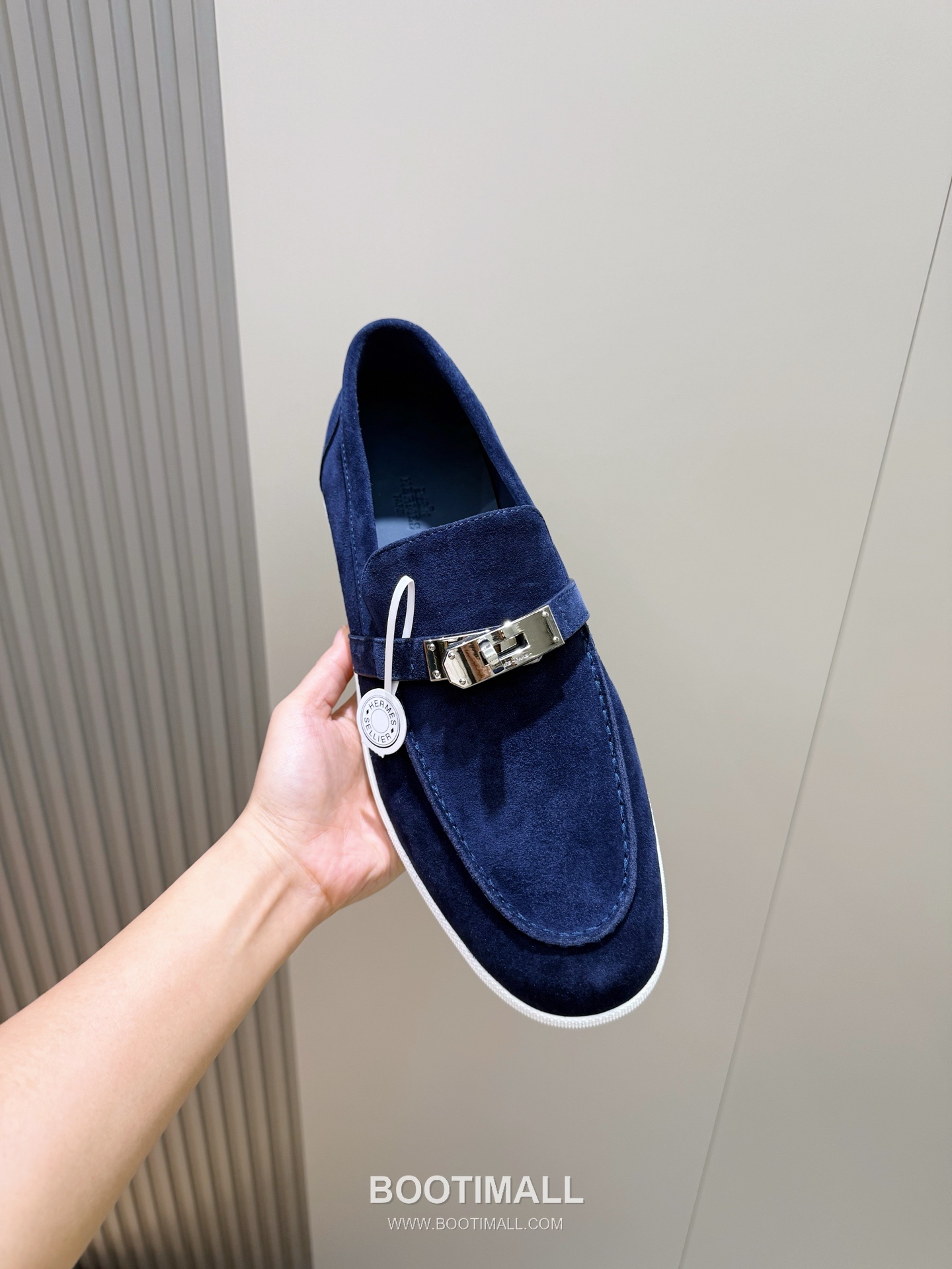 Hermes Like Loafer Calfskin Leather, Canvas Brown 에르메스 라이크 로퍼 송아지가죽, 캔버스 브라운 4