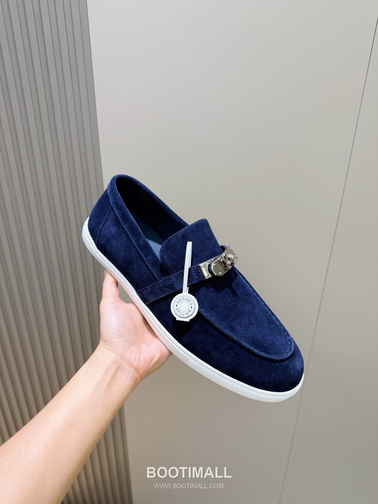 Hermes Like Loafer Calfskin Leather, Canvas Brown 에르메스 라이크 로퍼 송아지가죽, 캔버스 브라운 5