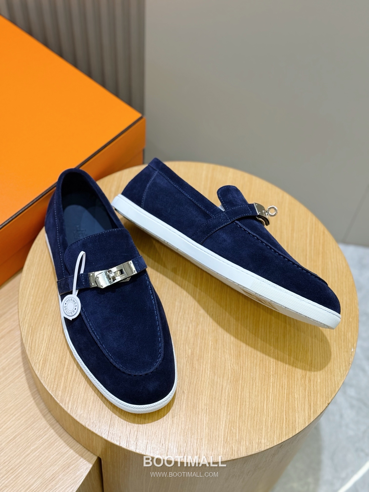 Hermes Like Loafer Calfskin Leather, Canvas Brown 에르메스 라이크 로퍼 송아지가죽, 캔버스 브라운 7