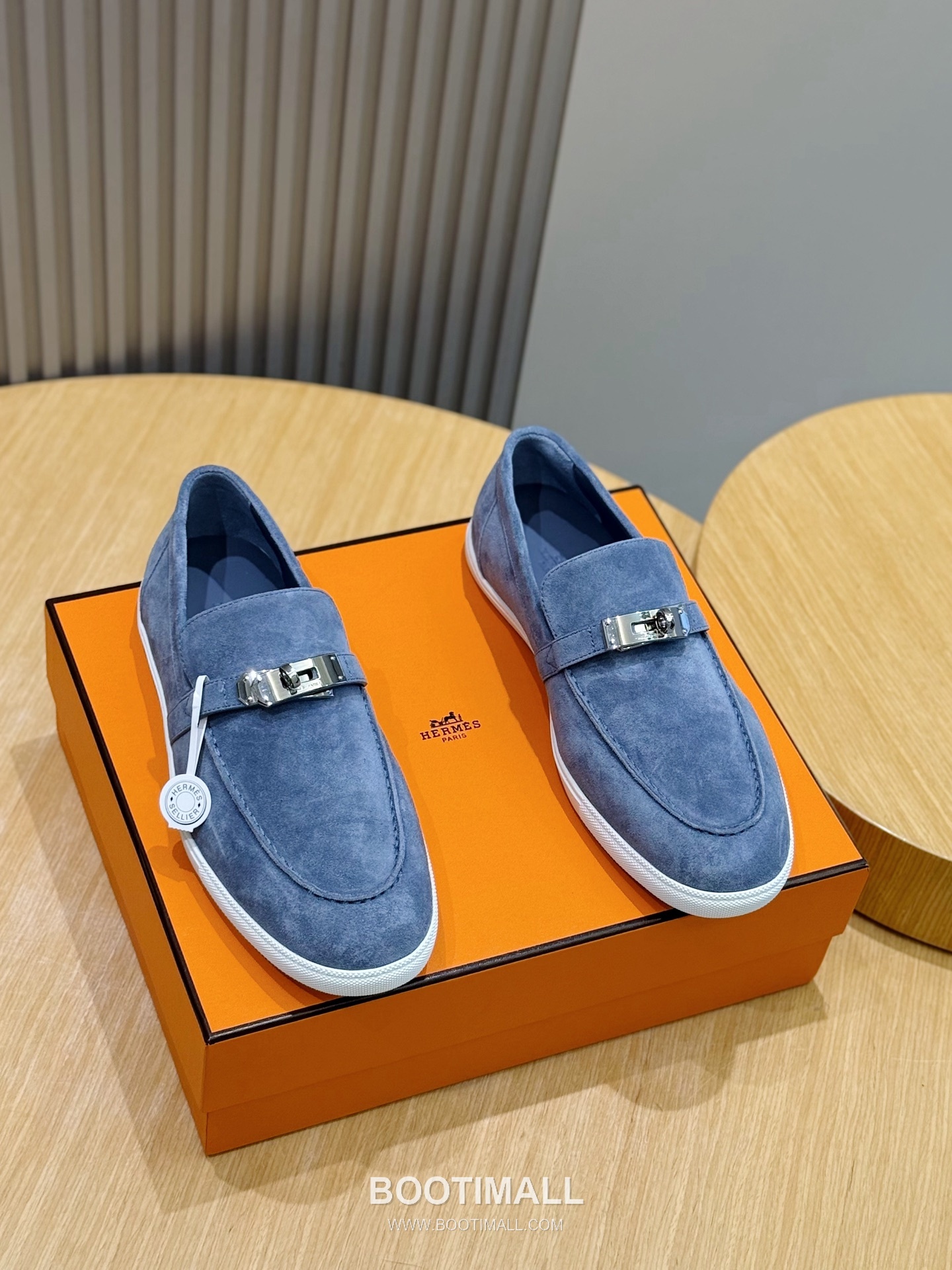 Hermes Like Loafer Calfskin Leather, Canvas Brown 에르메스 라이크 로퍼 송아지가죽, 캔버스 브라운 1