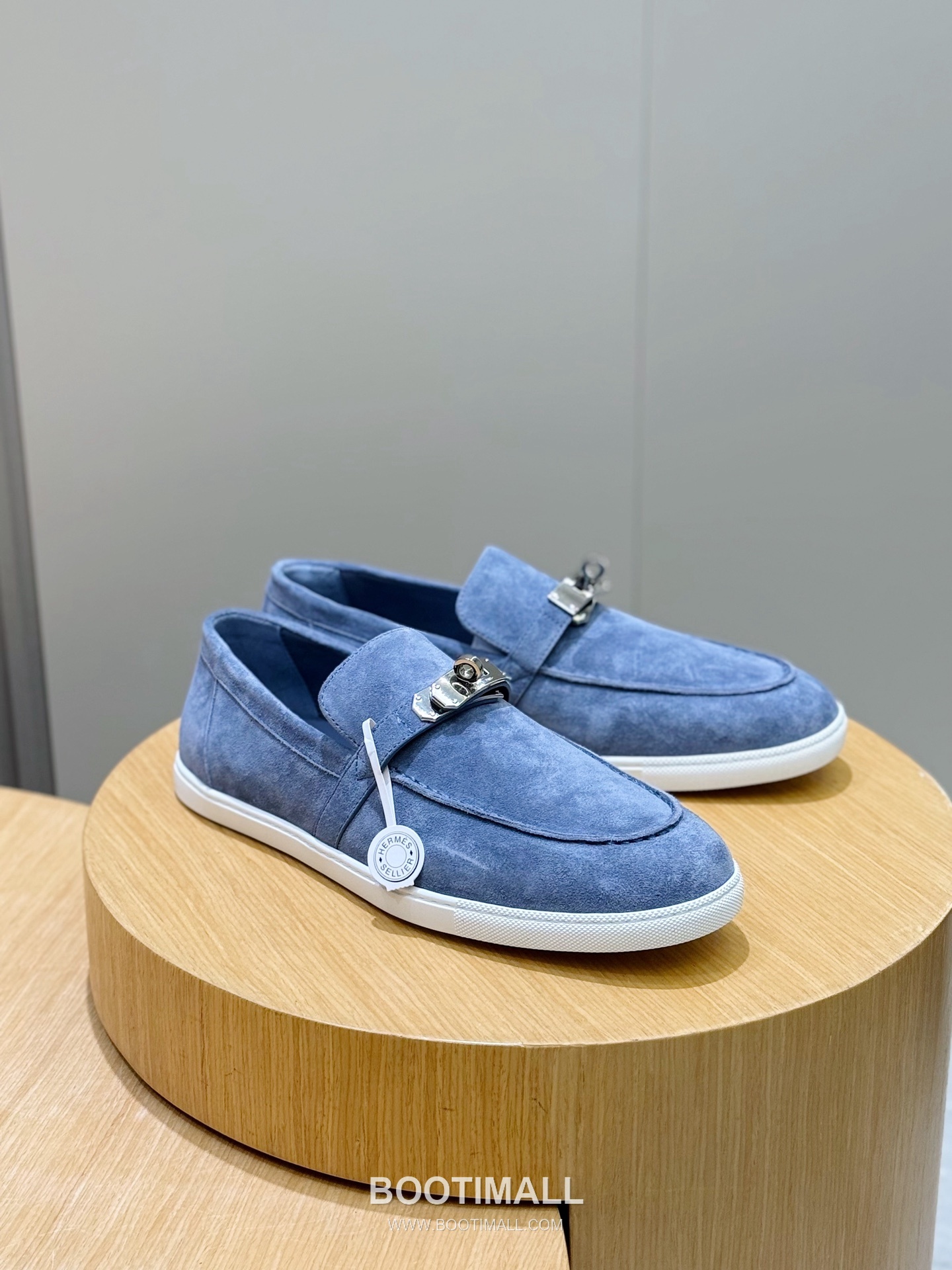 Hermes Like Loafer Calfskin Leather, Canvas Brown 에르메스 라이크 로퍼 송아지가죽, 캔버스 브라운 3