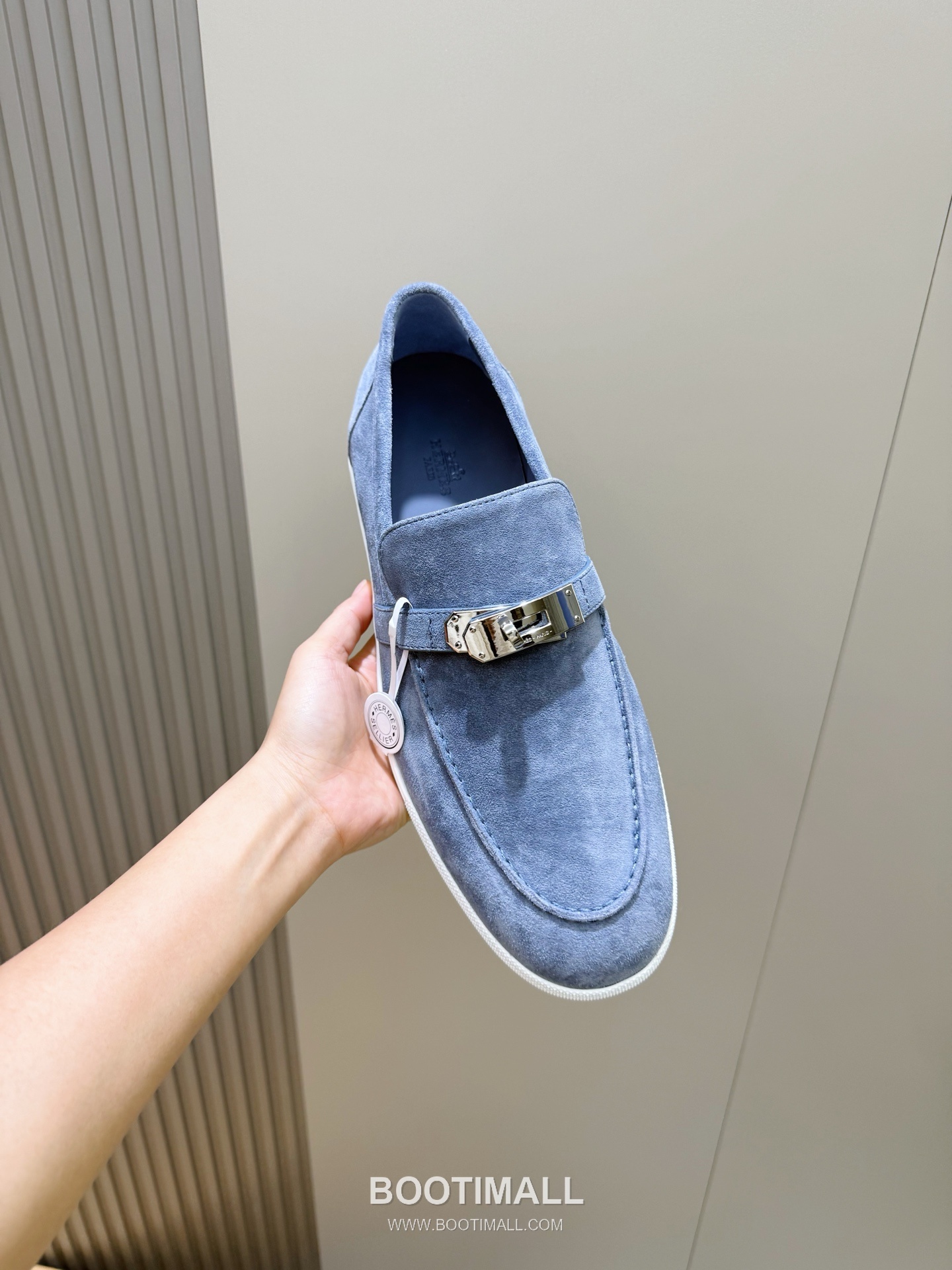 Hermes Like Loafer Calfskin Leather, Canvas Brown 에르메스 라이크 로퍼 송아지가죽, 캔버스 브라운 4