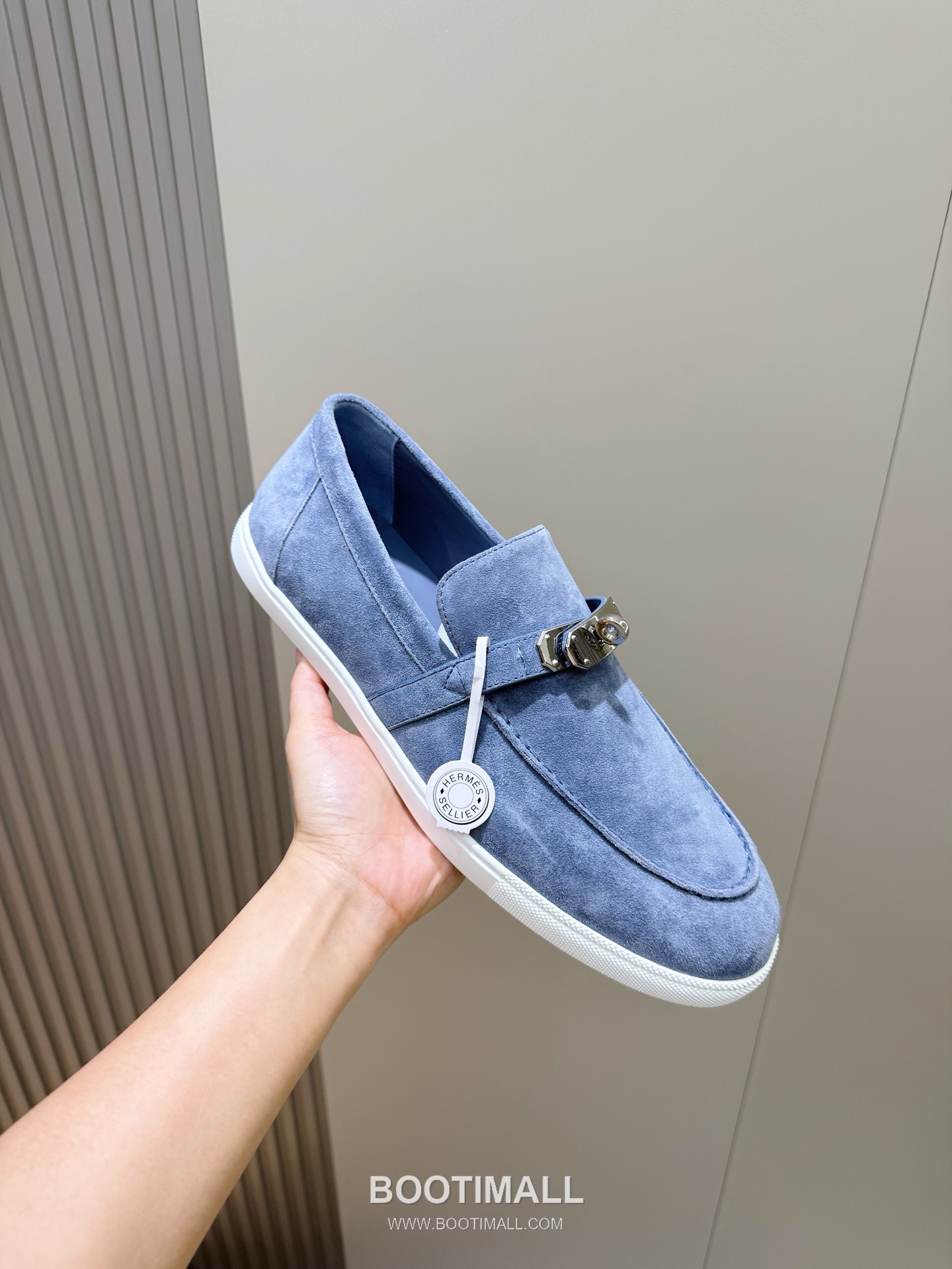 Hermes Like Loafer Calfskin Leather, Canvas Brown 에르메스 라이크 로퍼 송아지가죽, 캔버스 브라운 5