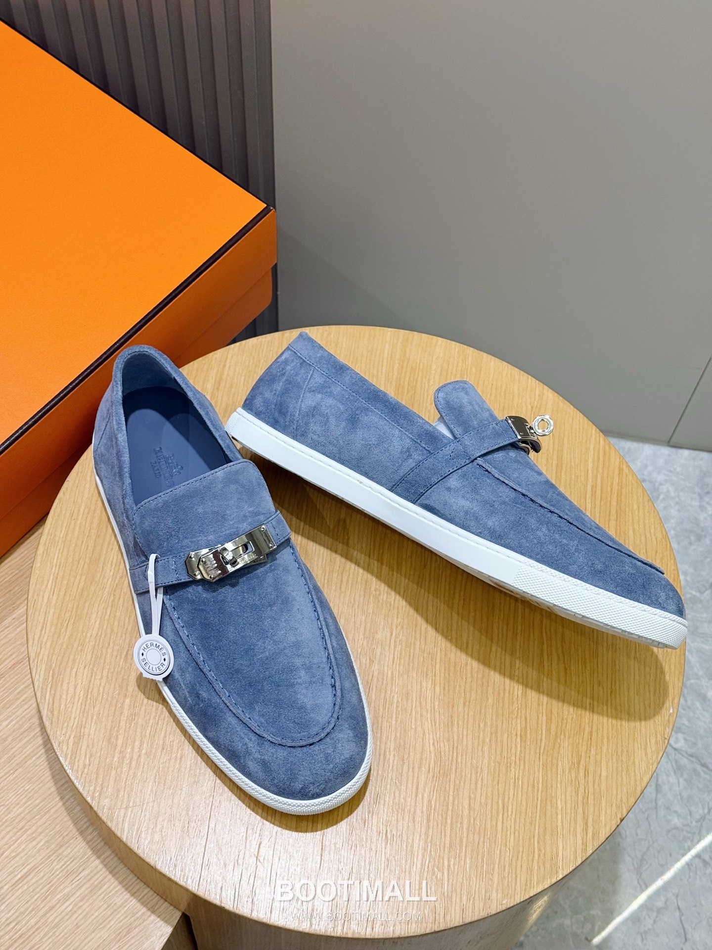 Hermes Like Loafer Calfskin Leather, Canvas Brown 에르메스 라이크 로퍼 송아지가죽, 캔버스 브라운 7