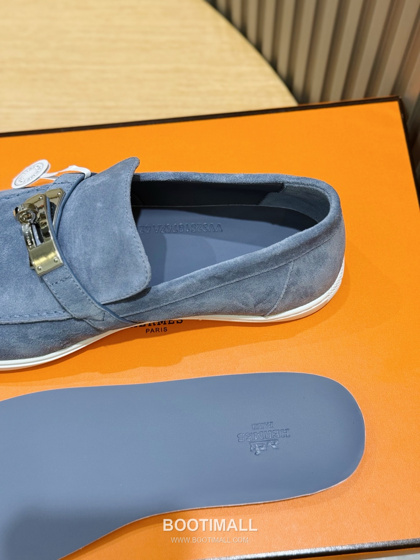 Hermes Like Loafer Calfskin Leather, Canvas Brown 에르메스 라이크 로퍼 송아지가죽, 캔버스 브라운 8