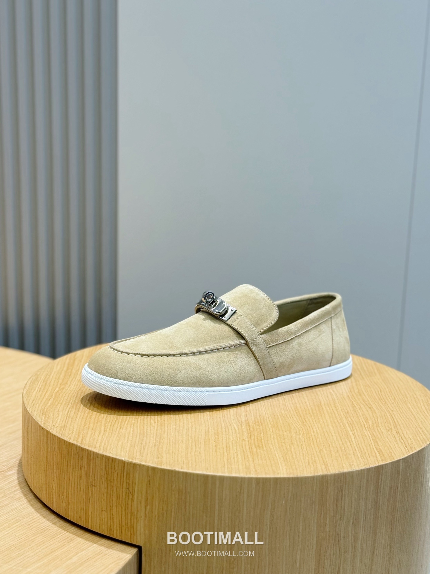 Hermes Like Loafer Calfskin Leather, Canvas Brown 에르메스 라이크 로퍼 송아지가죽, 캔버스 브라운 2