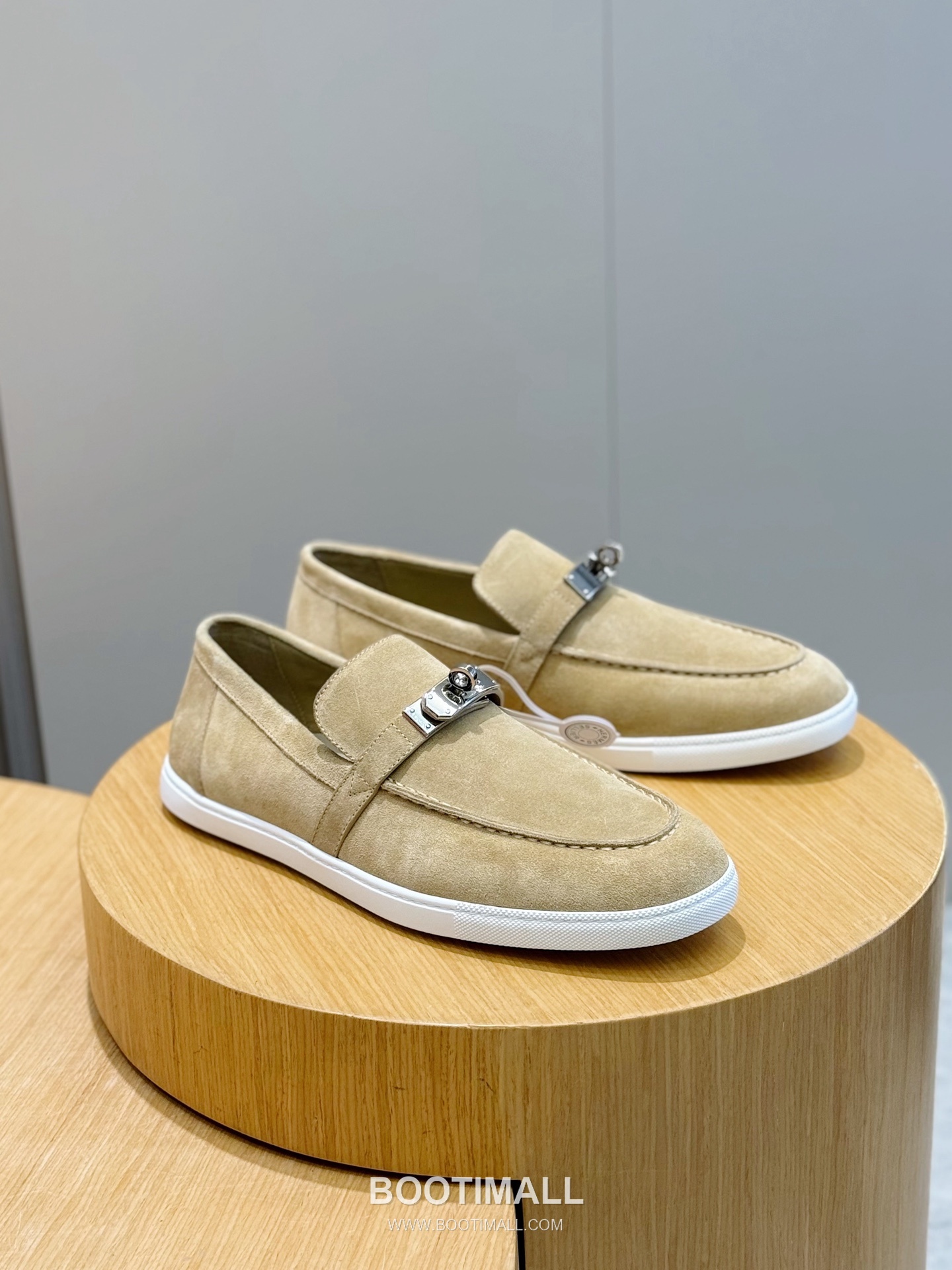 Hermes Like Loafer Calfskin Leather, Canvas Brown 에르메스 라이크 로퍼 송아지가죽, 캔버스 브라운 3