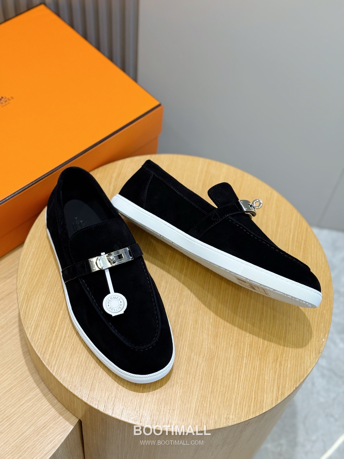 Hermes Like Loafer Calfskin Leather, Canvas Brown 에르메스 라이크 로퍼 송아지가죽, 캔버스 브라운 7