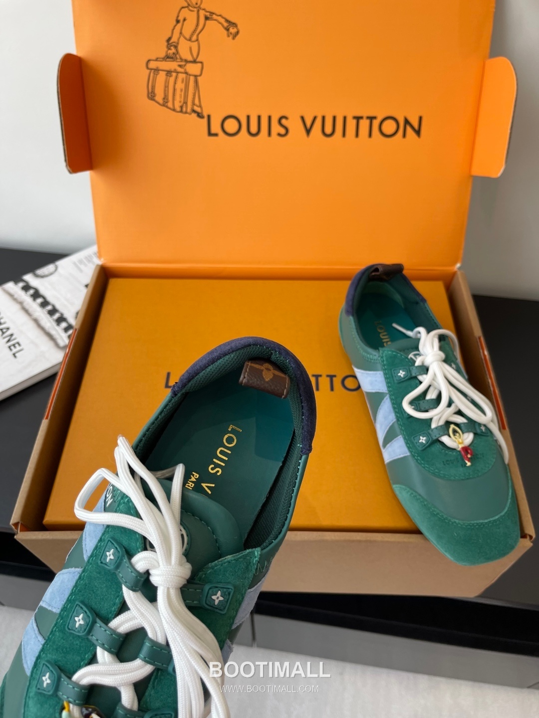 Louis Vuitton Sneakerina Ballet Sneaker Calf Suede Leather Brown Sneakers 루이비통 스니커리나 발레 스니커즈 송아지 스웨이드 가죽 브라운 4