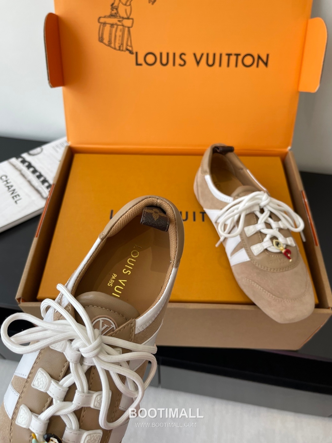 Louis Vuitton Sneakerina Ballet Sneaker Calf Suede Leather Brown Sneakers 루이비통 스니커리나 발레 스니커즈 송아지 스웨이드 가죽 브라운 4
