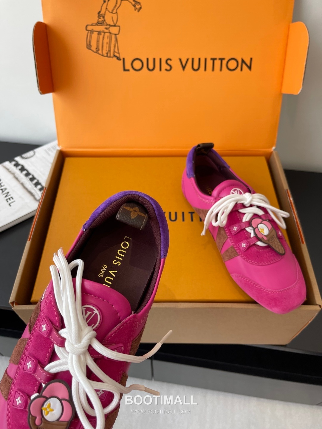 Louis Vuitton Sneakerina Ballet Sneaker Calf Suede Leather Brown Sneakers 루이비통 스니커리나 발레 스니커즈 송아지 스웨이드 가죽 브라운 4