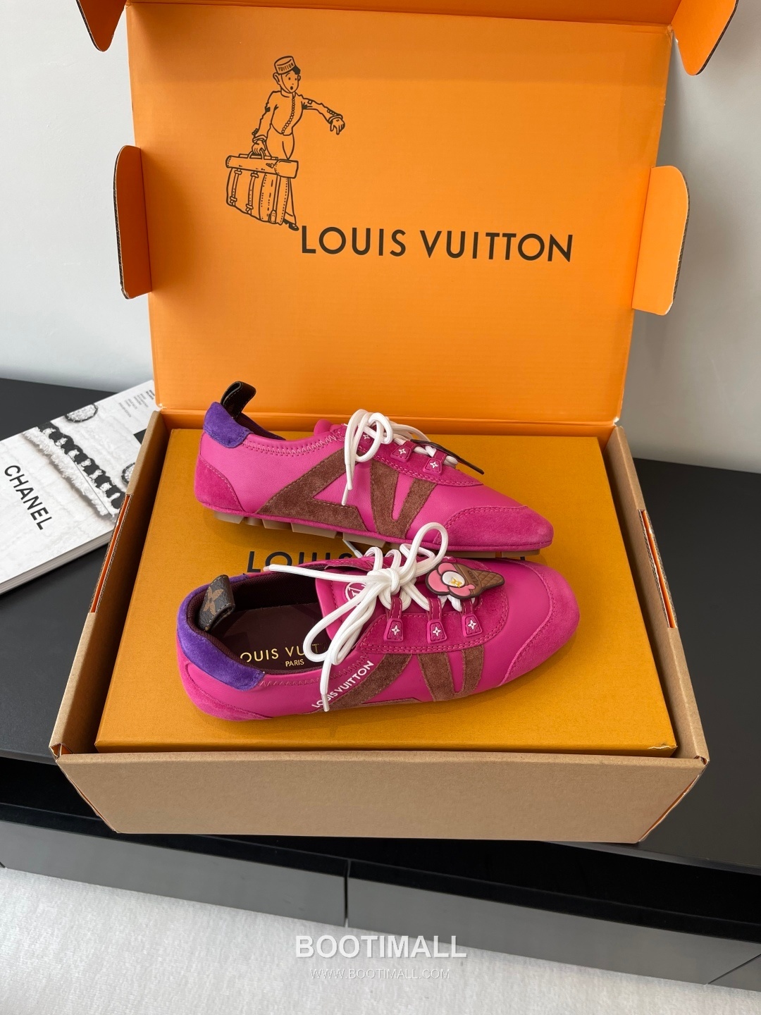 Louis Vuitton Sneakerina Ballet Sneaker Calf Suede Leather Brown Sneakers 루이비통 스니커리나 발레 스니커즈 송아지 스웨이드 가죽 브라운 9