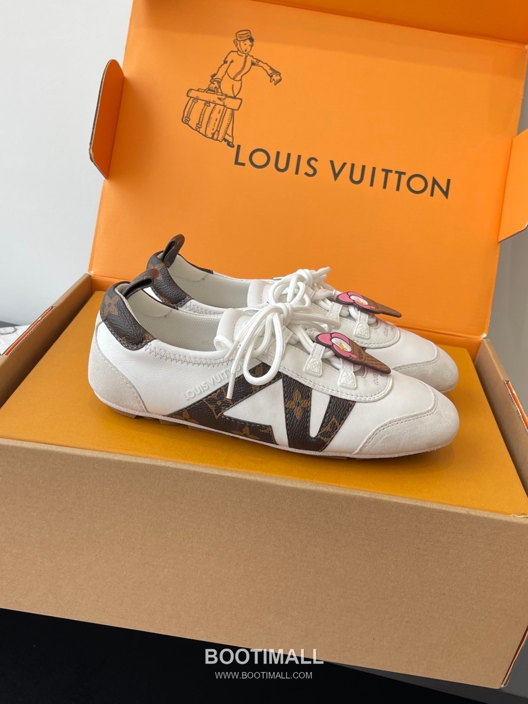 Louis Vuitton Sneakerina Ballet Sneaker Calf Suede Leather Brown Sneakers 루이비통 스니커리나 발레 스니커즈 송아지 스웨이드 가죽 브라운 2