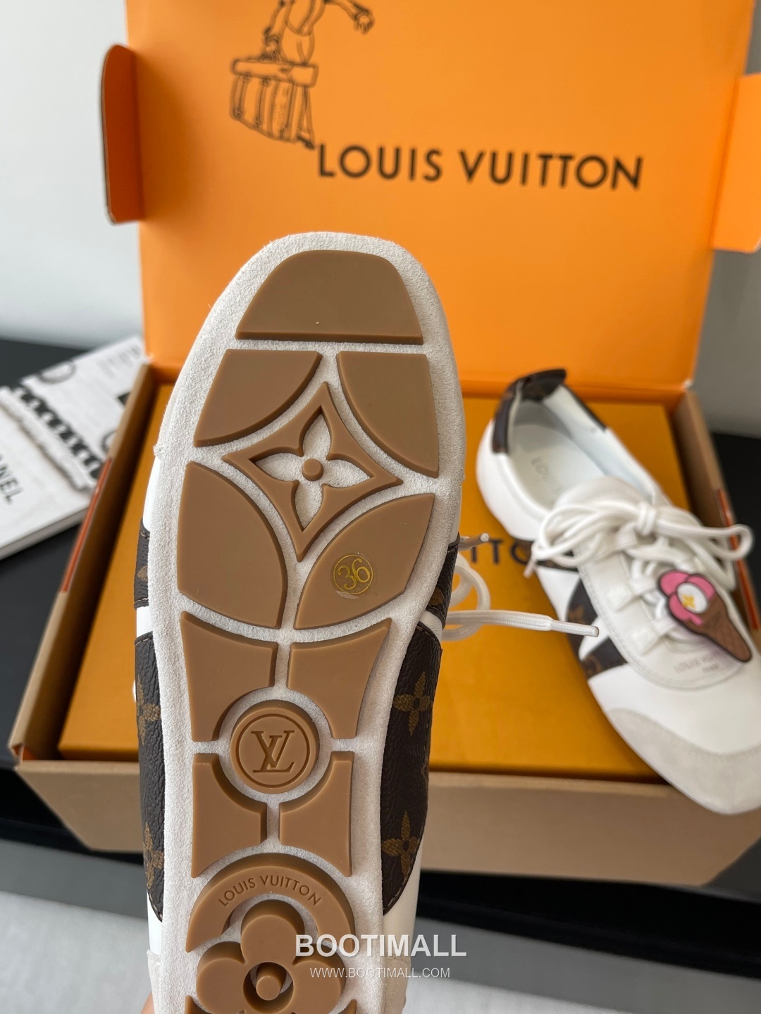 Louis Vuitton Sneakerina Ballet Sneaker Calf Suede Leather Brown Sneakers 루이비통 스니커리나 발레 스니커즈 송아지 스웨이드 가죽 브라운 5
